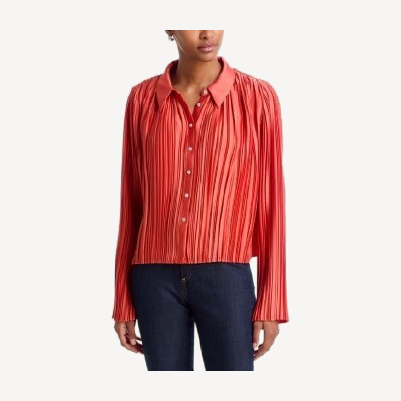 Cinq a Sept Esme Pleated Satin Top