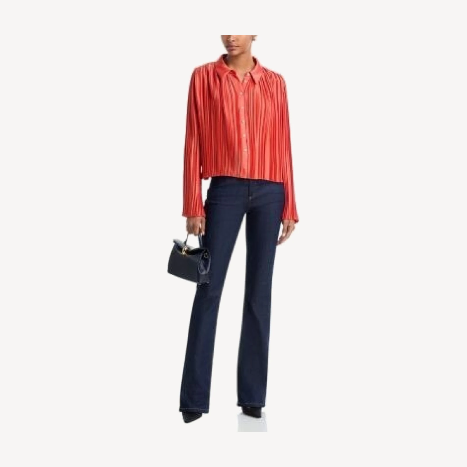 Cinq a Sept Esme Pleated Satin Top
