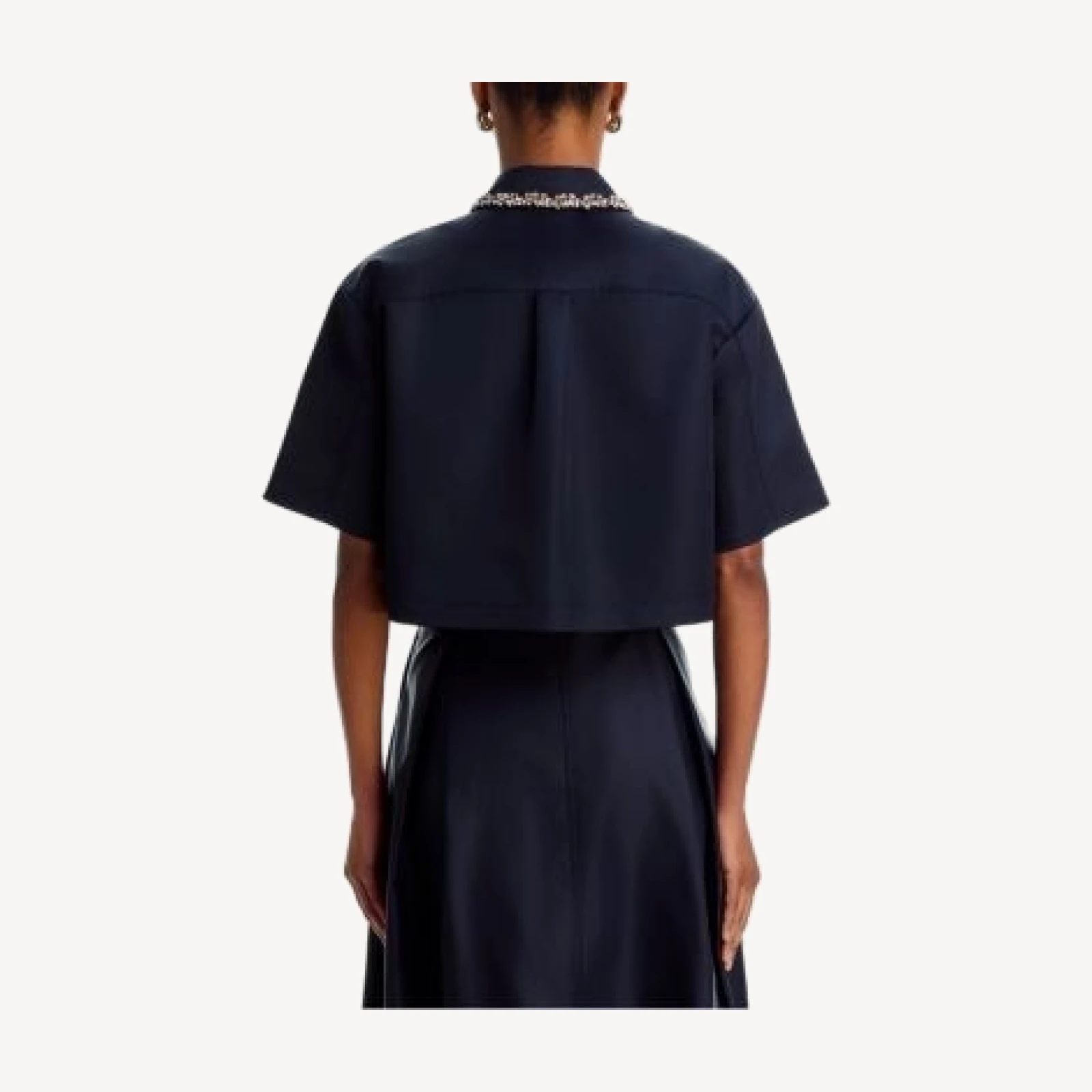 Cinq a Sept Arlet Embellished Cropped Top