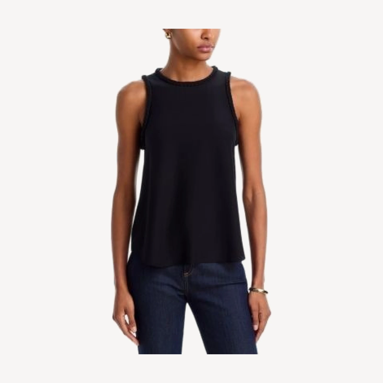 Cinq a Sept Satin Braided Tank