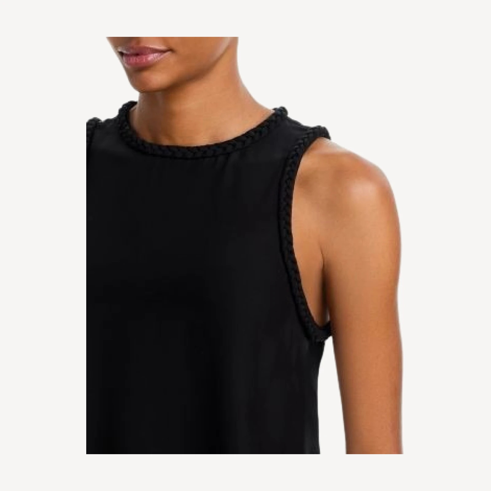 Cinq a Sept Satin Braided Tank