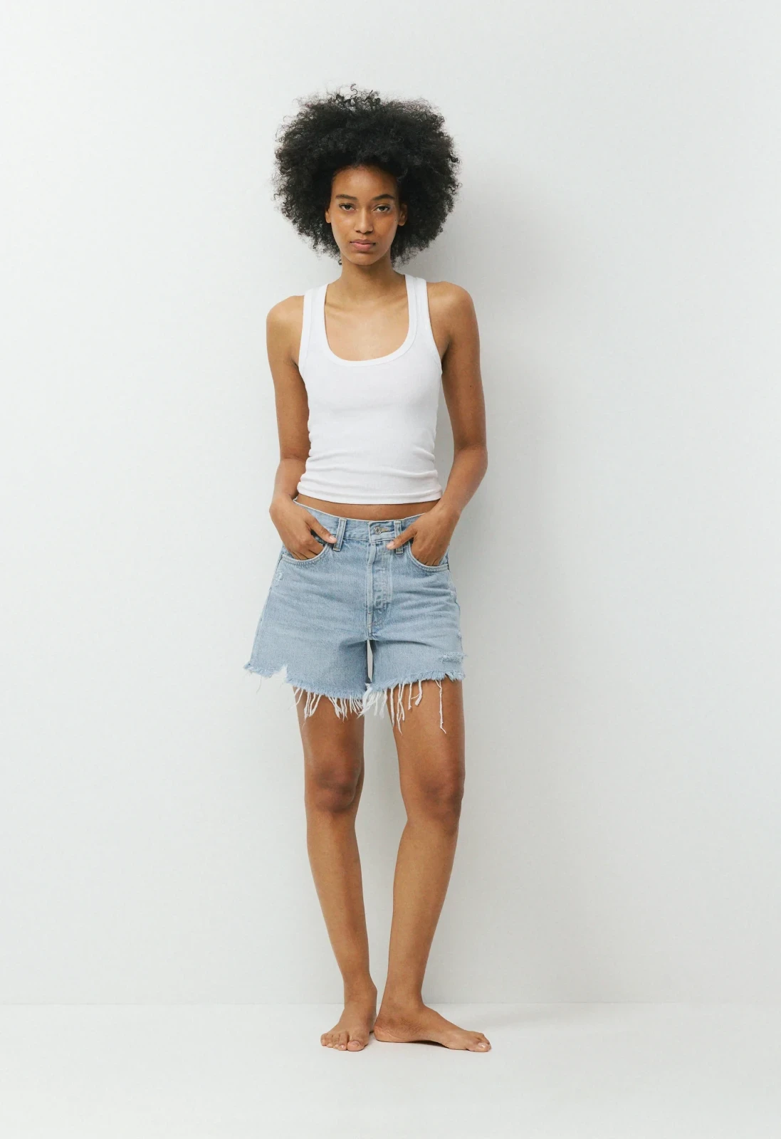 AGOLDE Parker Long Jean Short