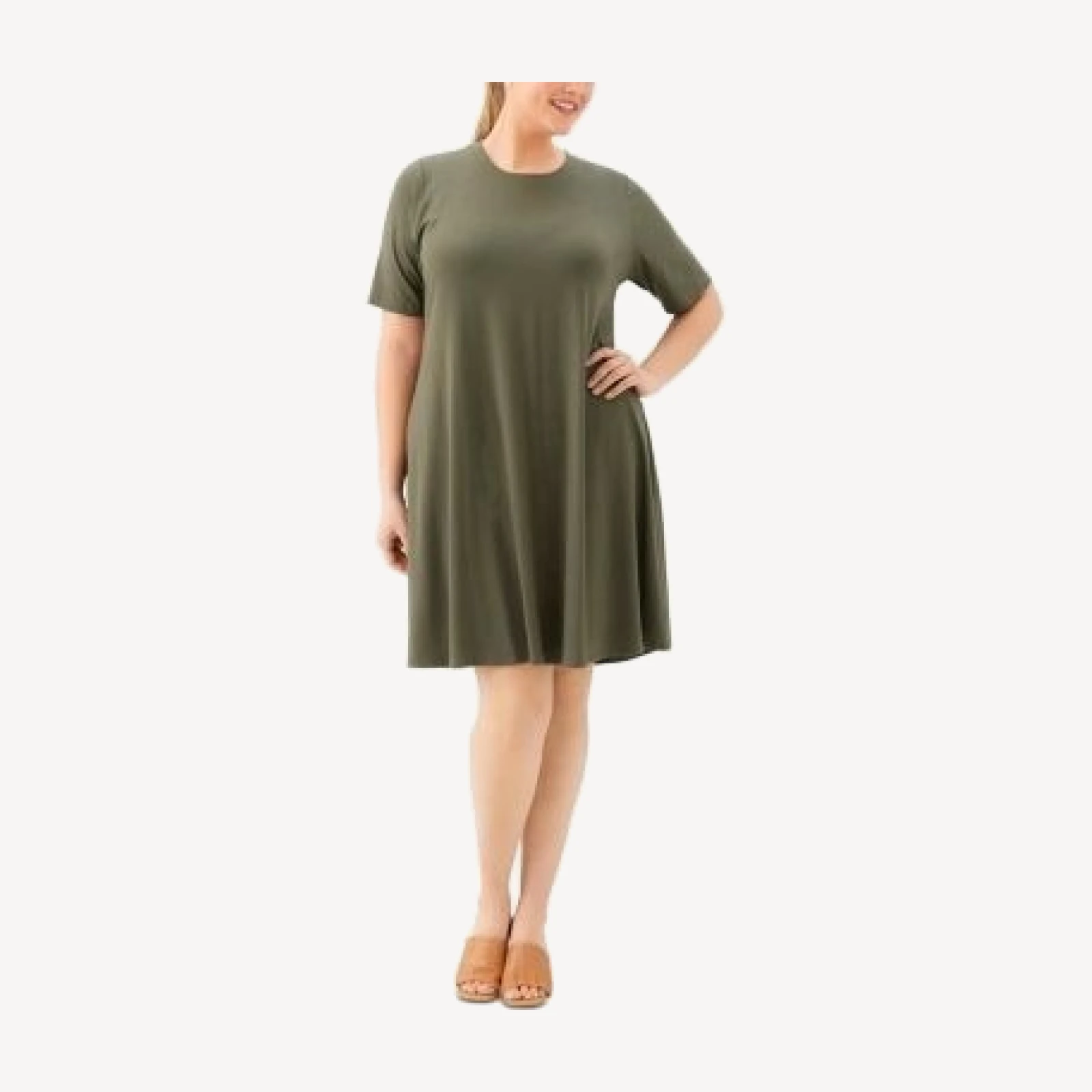 Karen Kane Plus Short Sleeve A Line Dress