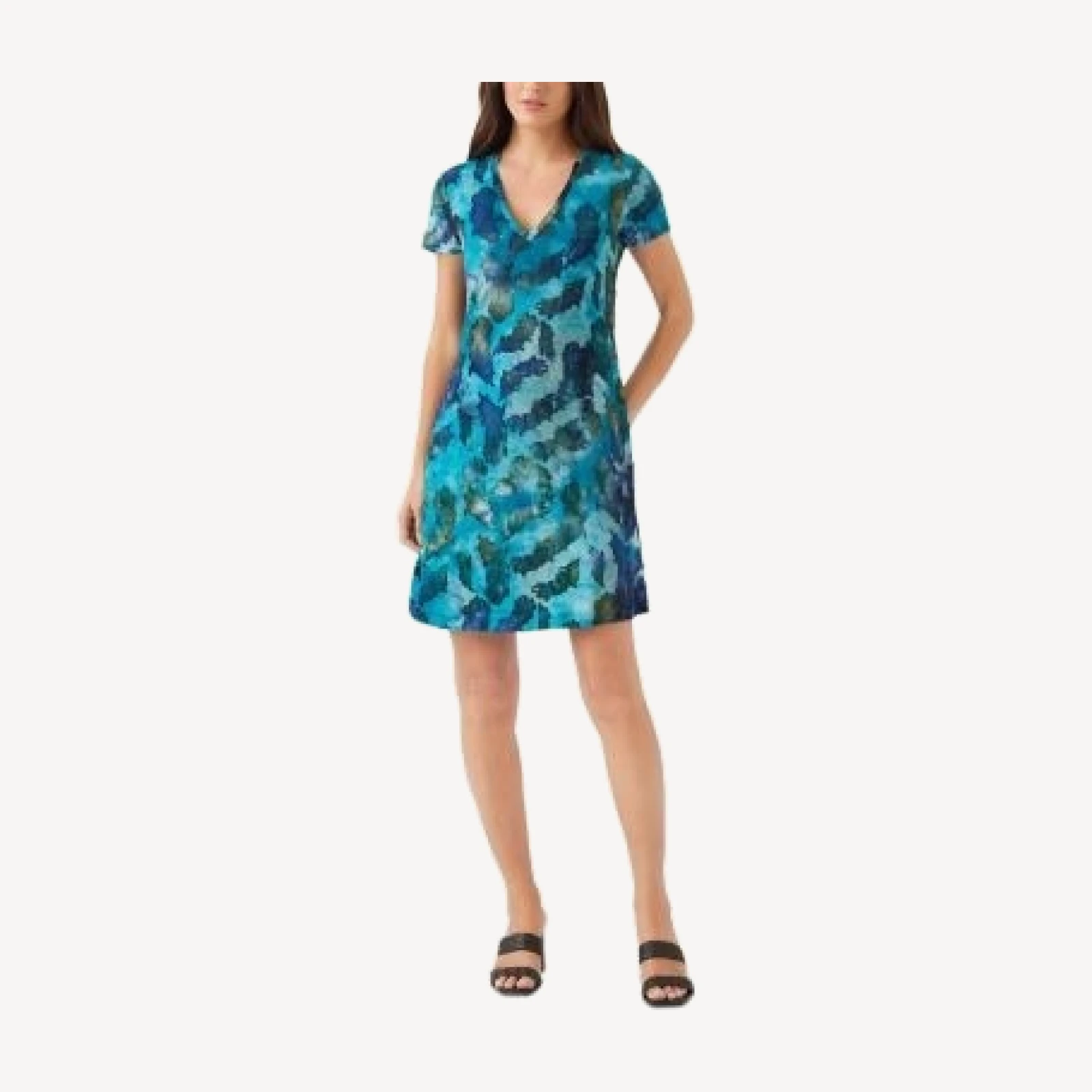 Karen Kane Short Sleeve Jacquard Dress