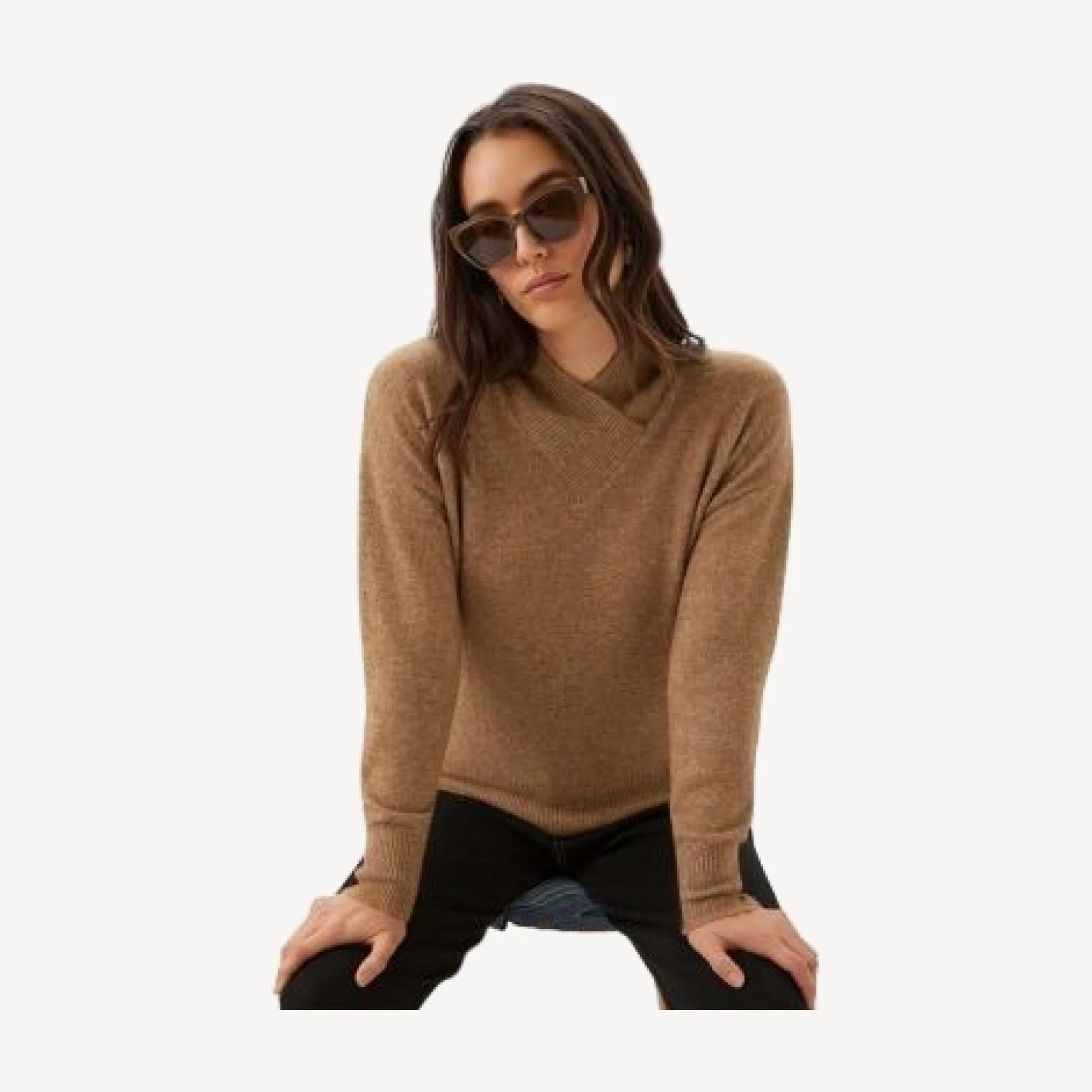 Karen Kane Shawl Collar Drop Sleeve Sweater