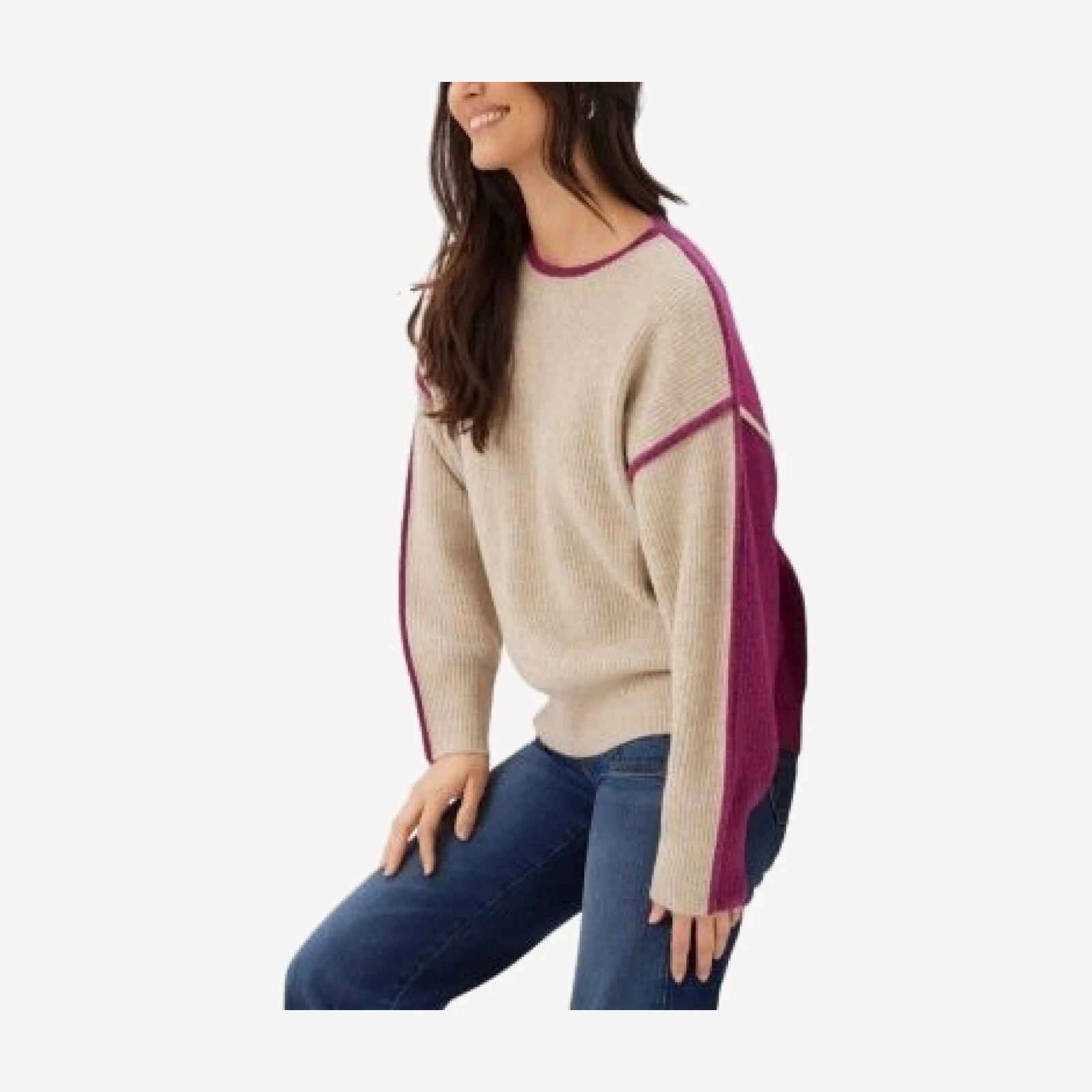 Karen Kane Colorblock Crewneck Sweater