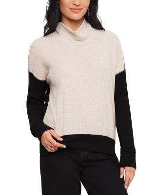 Karen Kane Ribbed Long Sleeve Colorblock Turtleneck Top