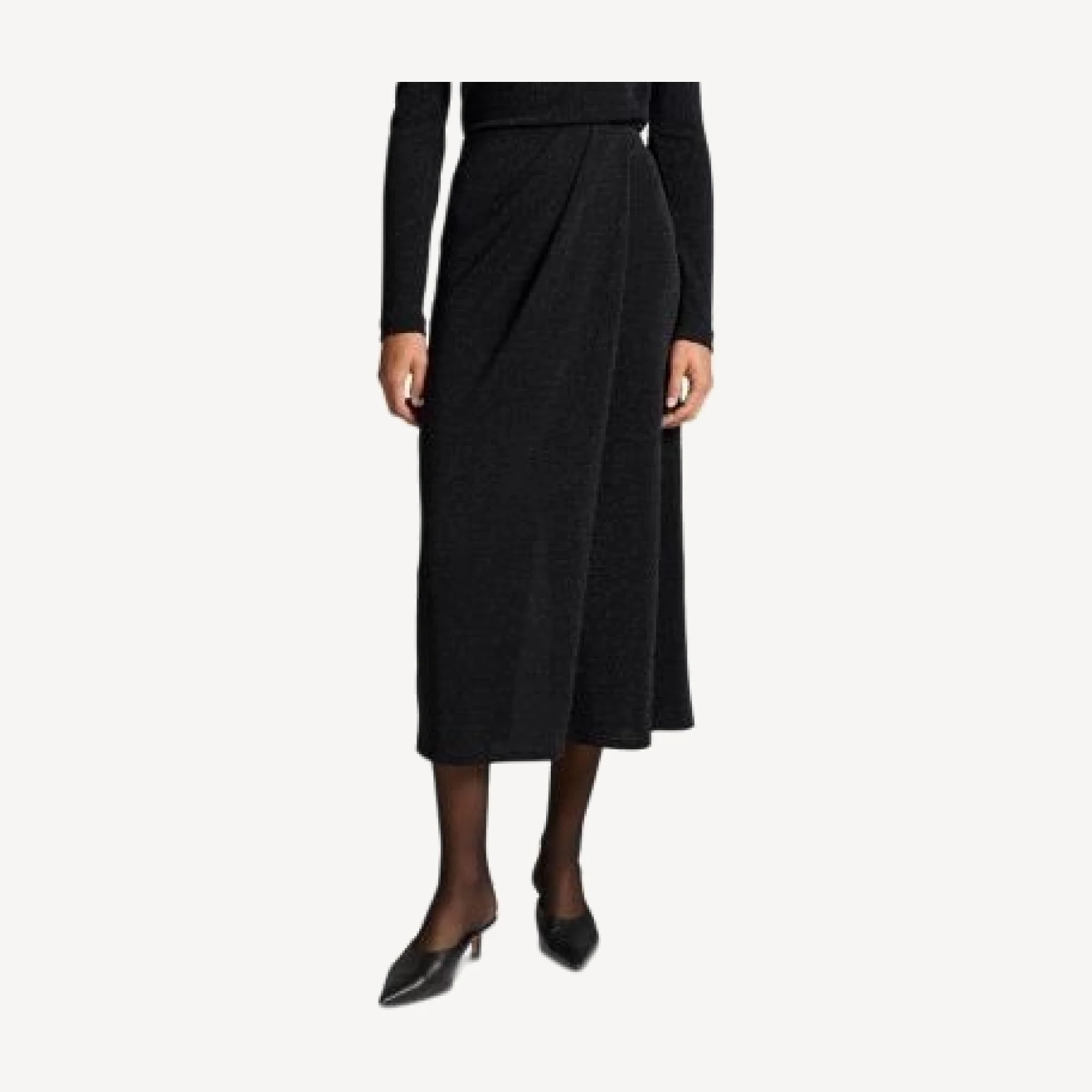 Vince Metallic Draped Skirt