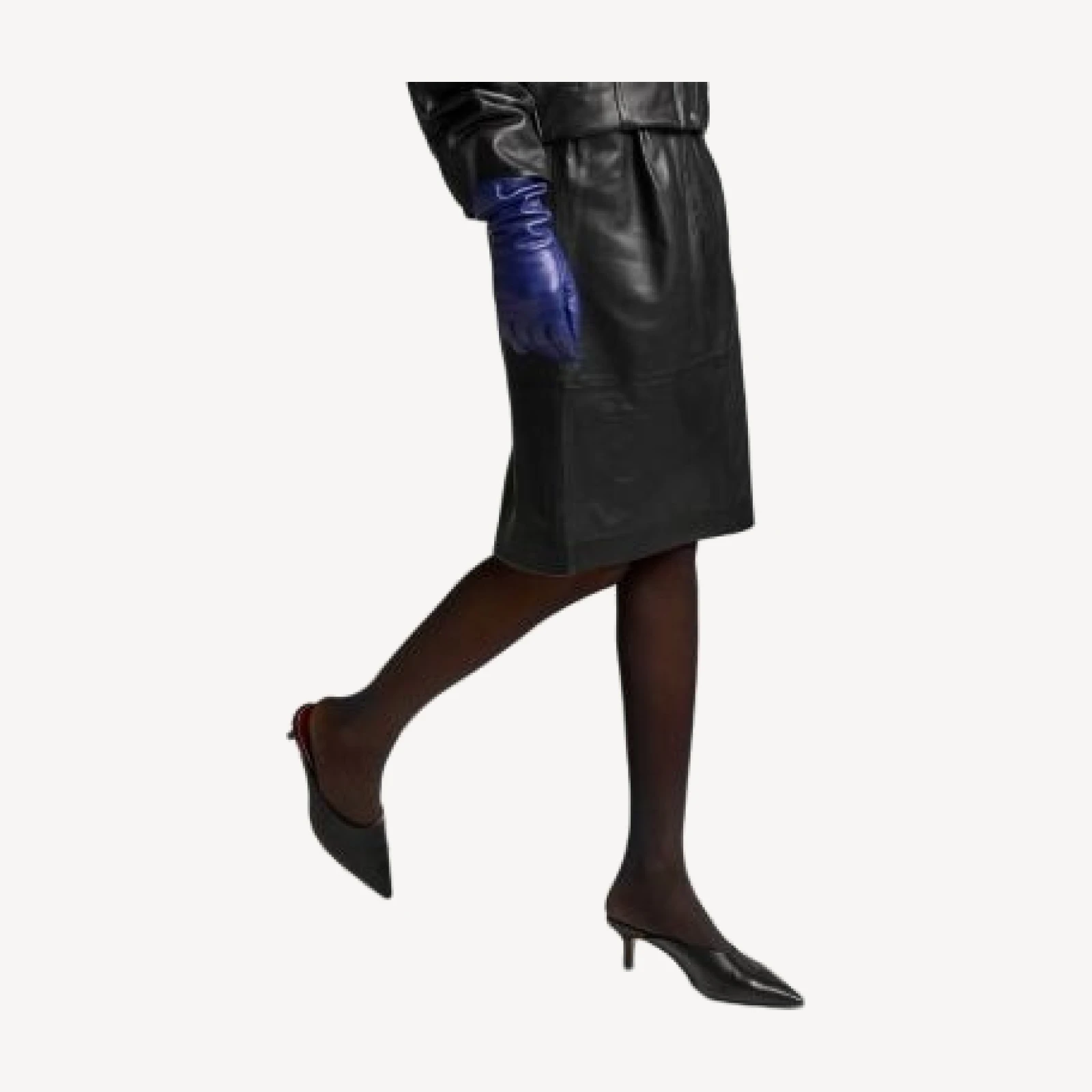 Vince Leather Paperbag Waist Skirt
