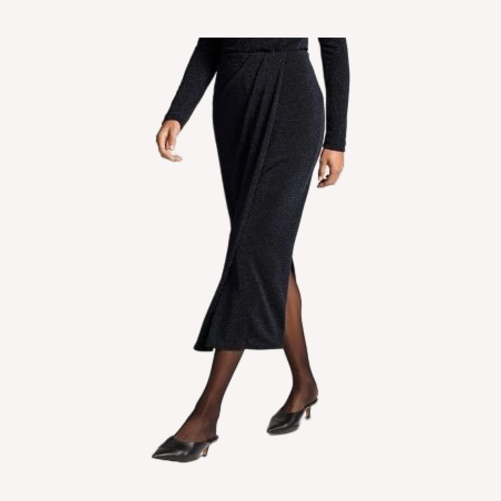 Vince Metallic Draped Skirt