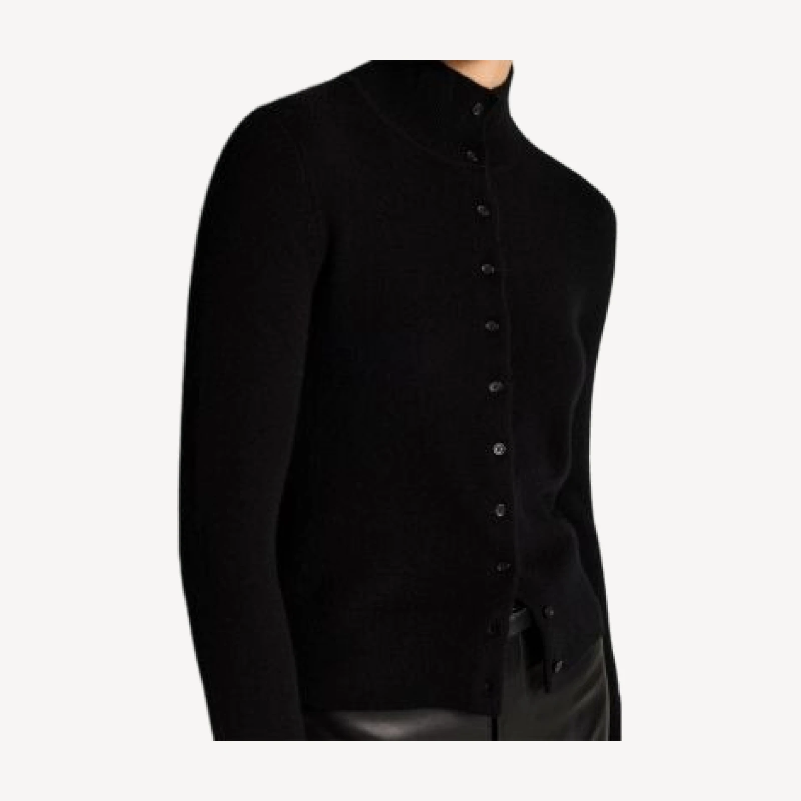 Vince Wool & Cashmere Turtleneck Cardigan