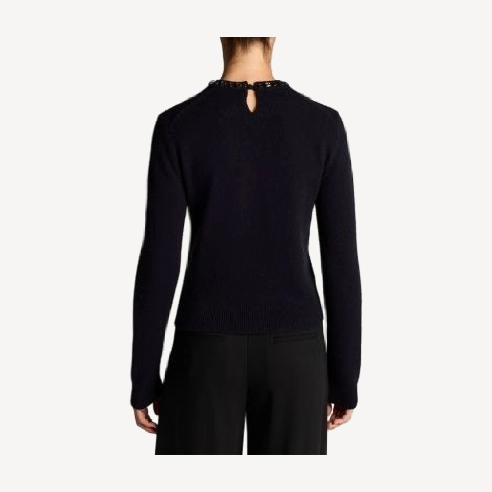 Vince Gem Embellished Wool & Cashmere Crewneck Sweater