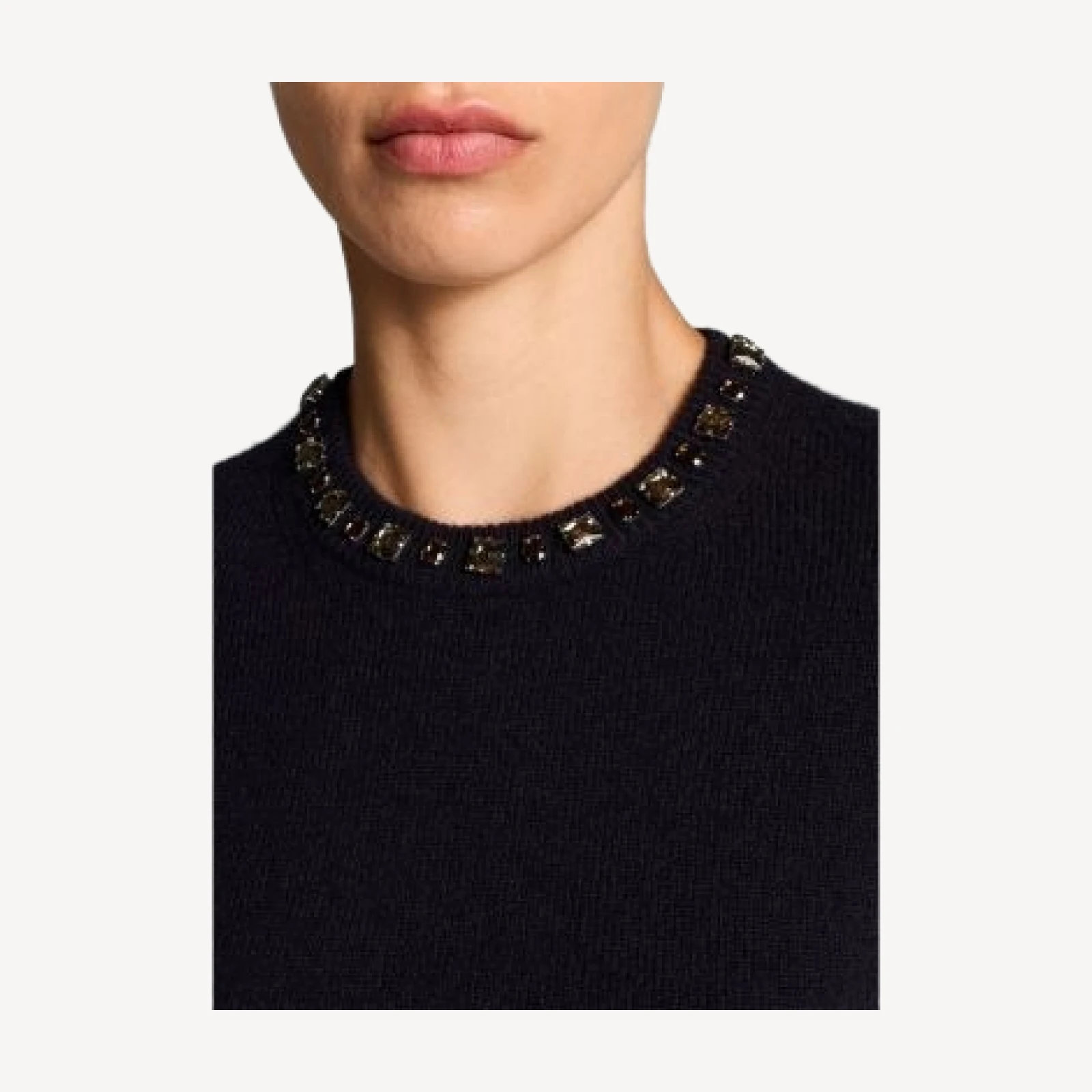 Vince Gem Embellished Wool & Cashmere Crewneck Sweater