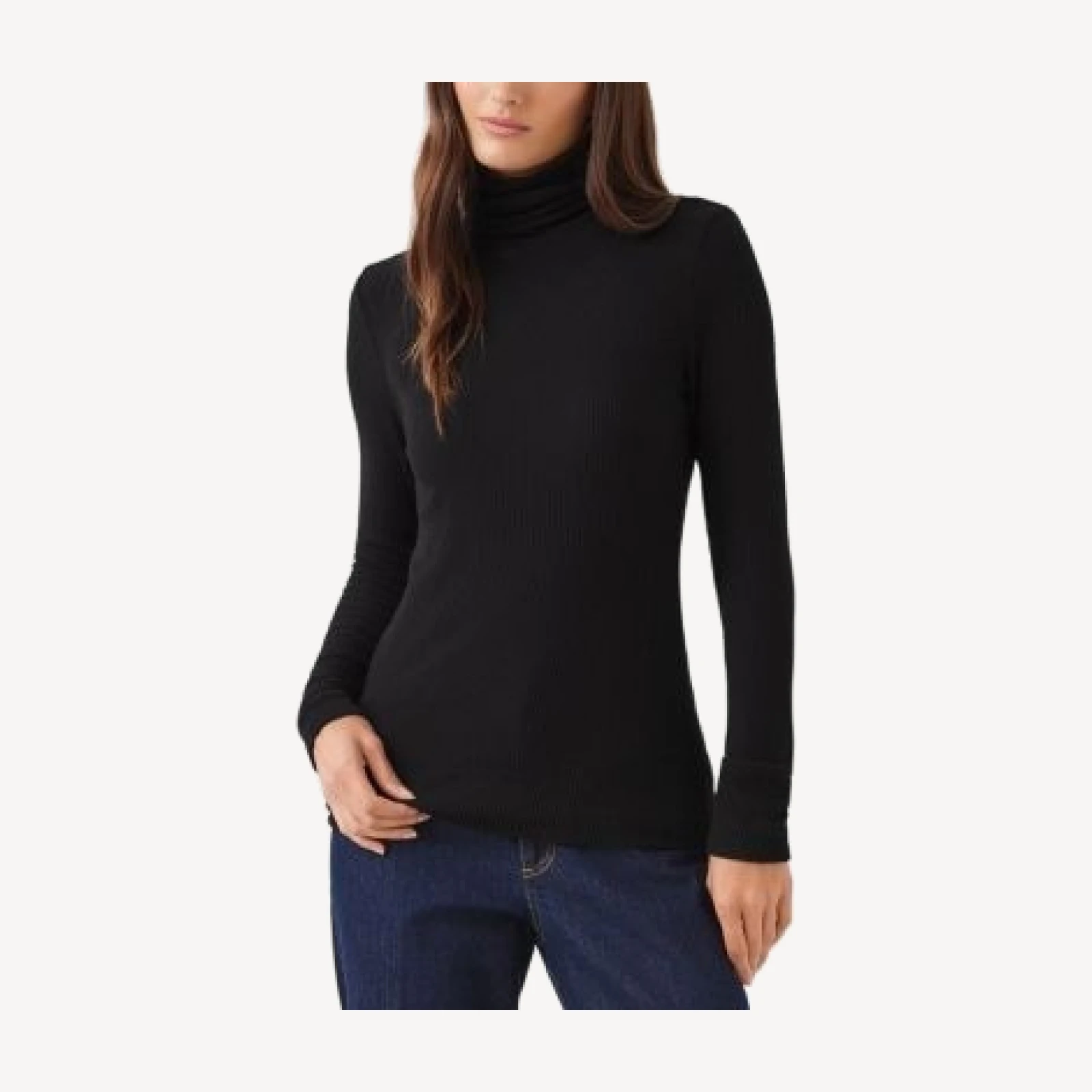 Karen Kane Ribbed Long Sleeve Turtleneck Top
