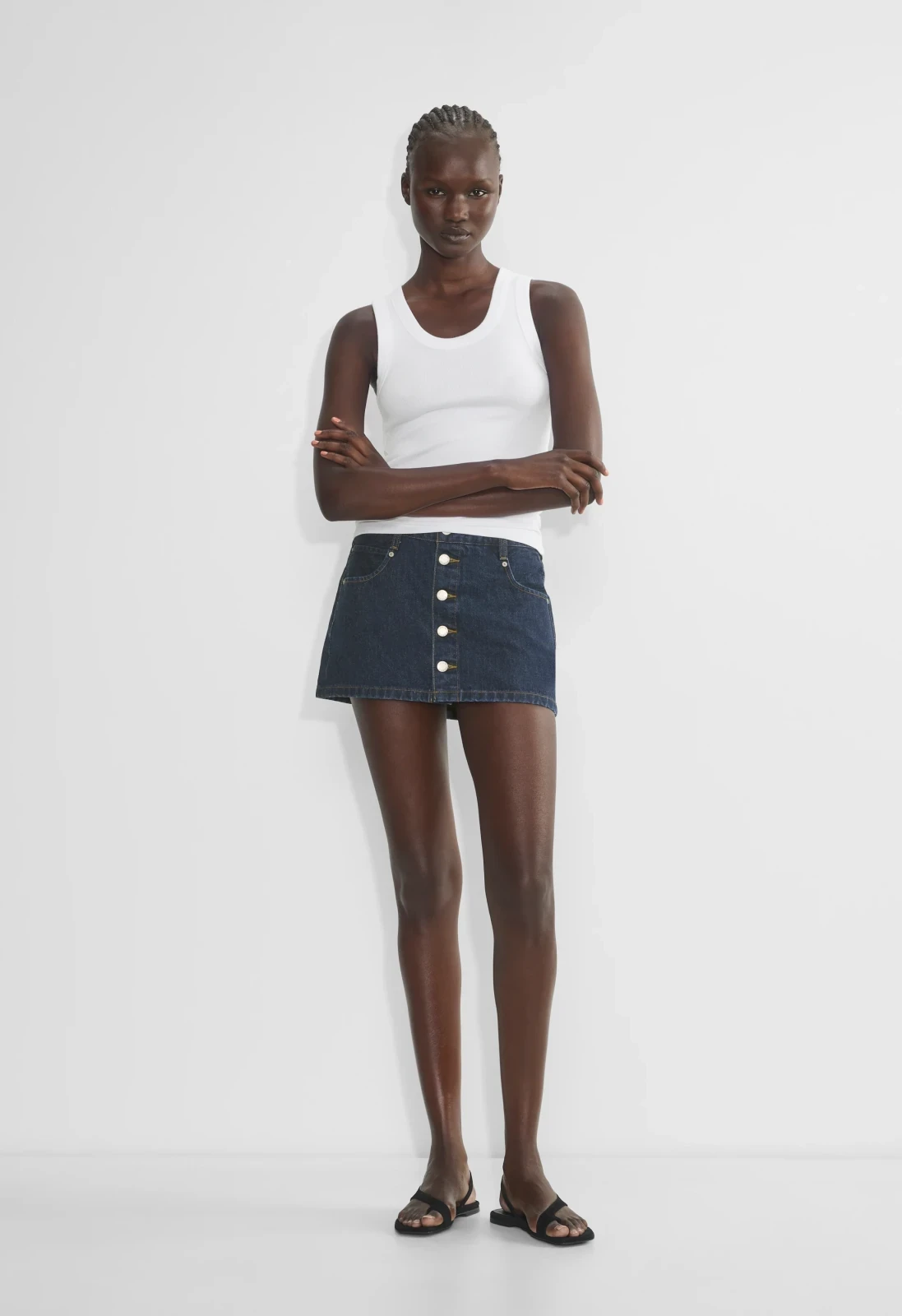 Denim Forum The Gisele Micro Denim Skirt