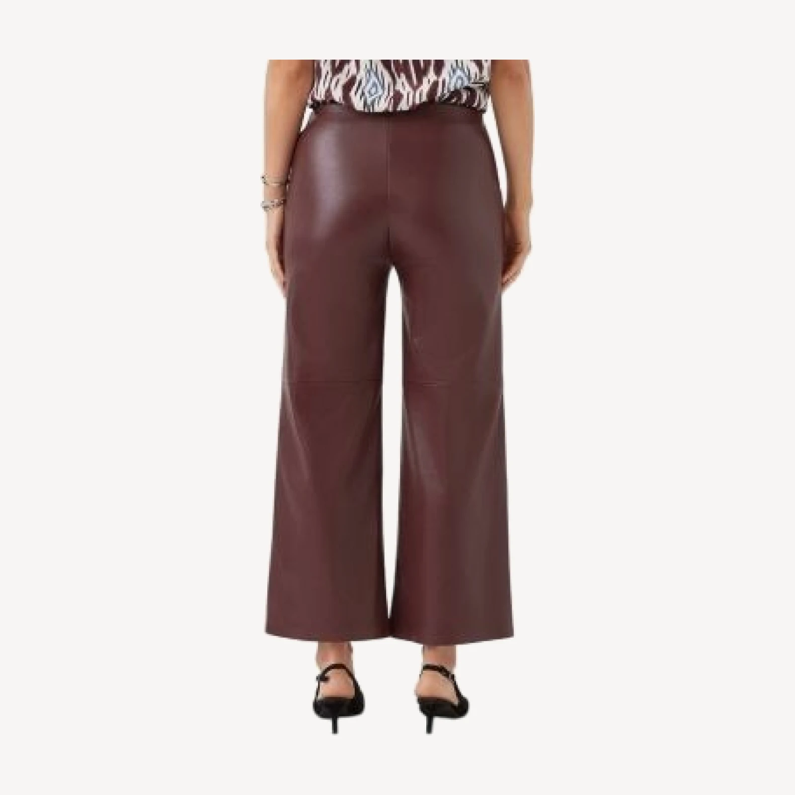 Karen Kane Faux Leather Pull On Ankle Pants