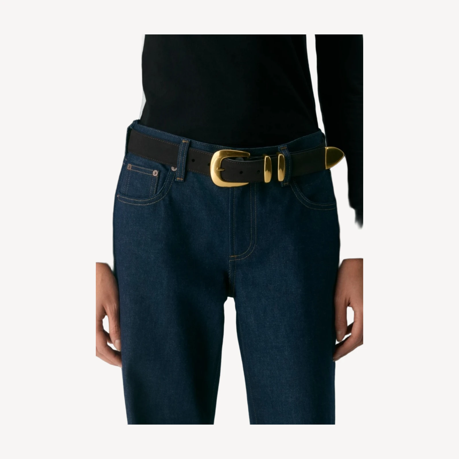 Legendary Solid Brass Suede Wide Belt