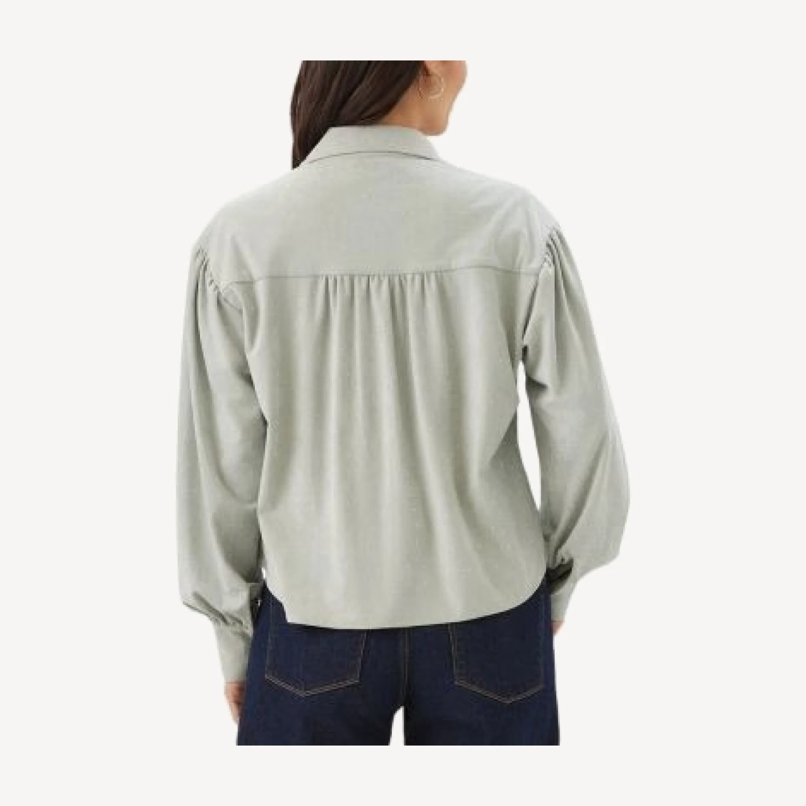Karen Kane Faux Suede Embellished Dropped Shoulder Blouse
