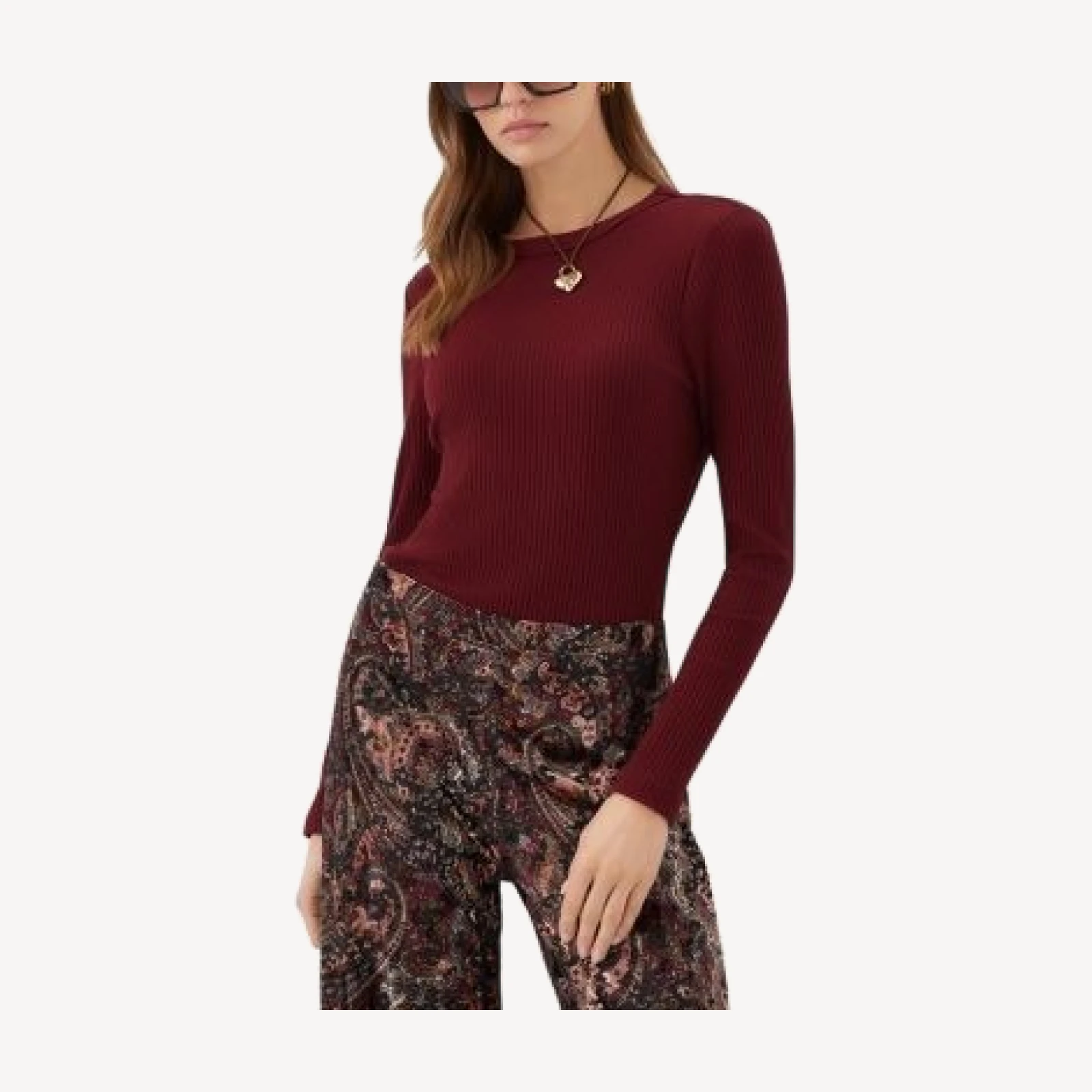 Karen Kane Velvet Burnout Wide Leg Pants