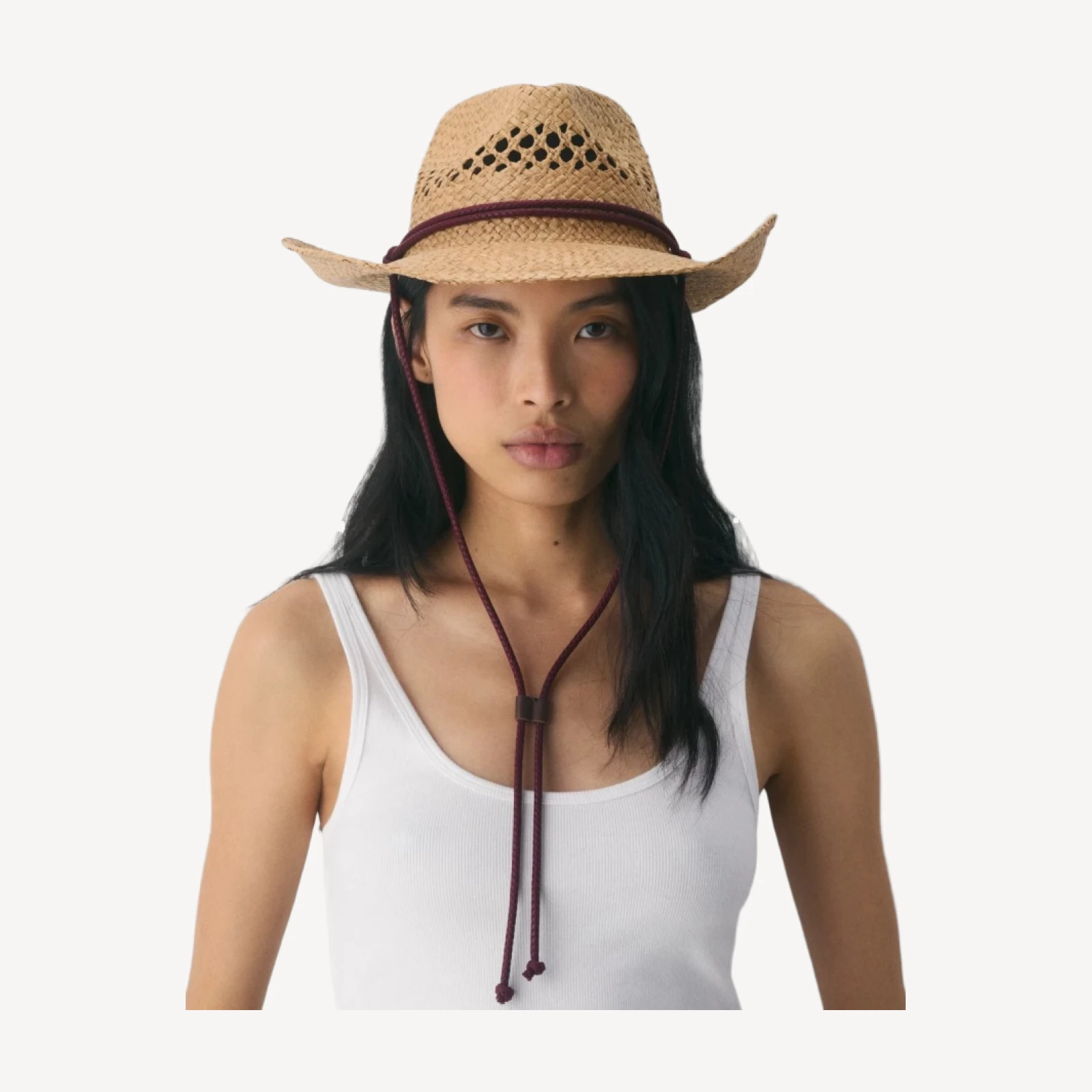 Bask Raffia Strap Cowboy Hat