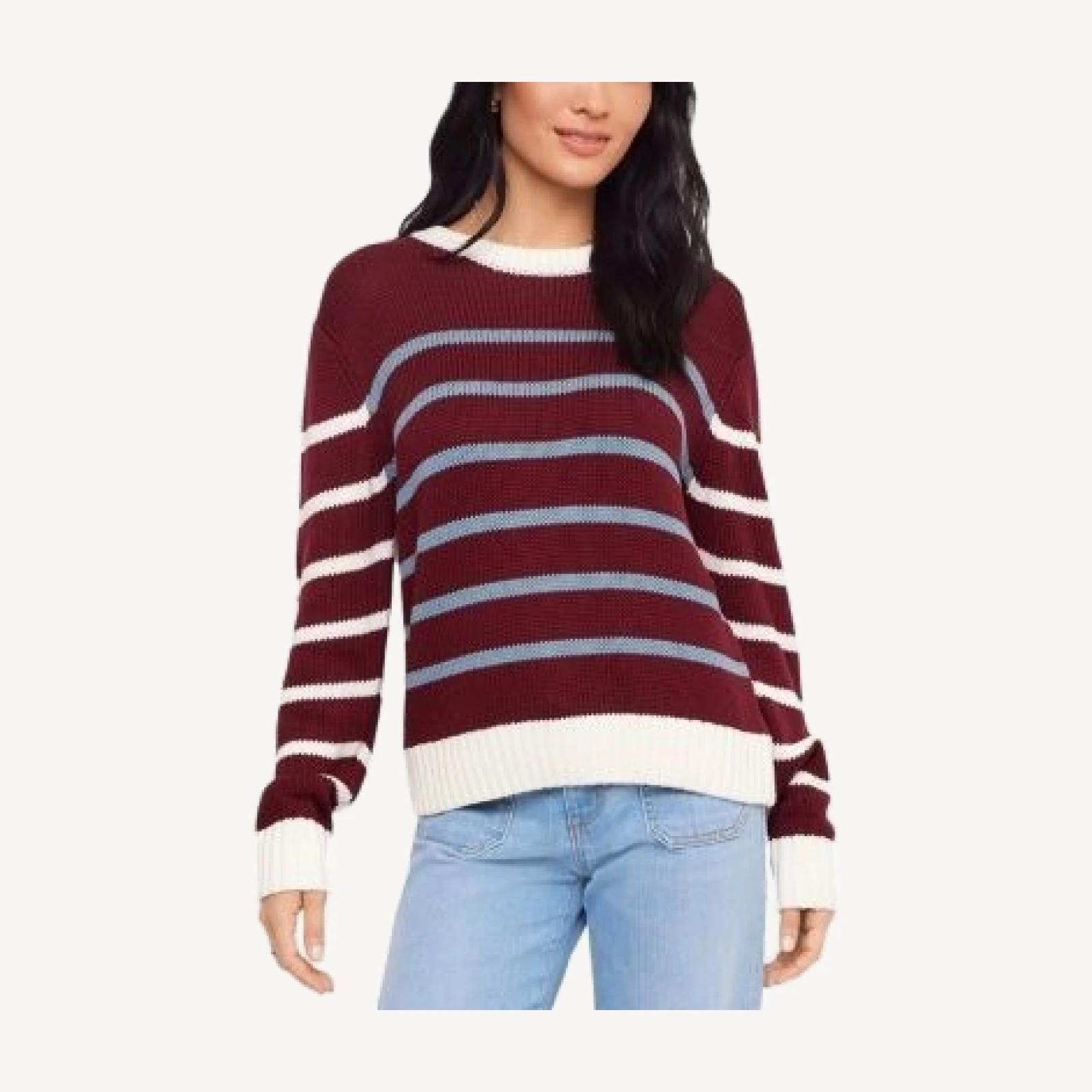 Karen Kane Stripe Crewneck Sweater