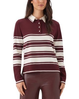 Karen Kane Game Day Collared Stripe Sweater