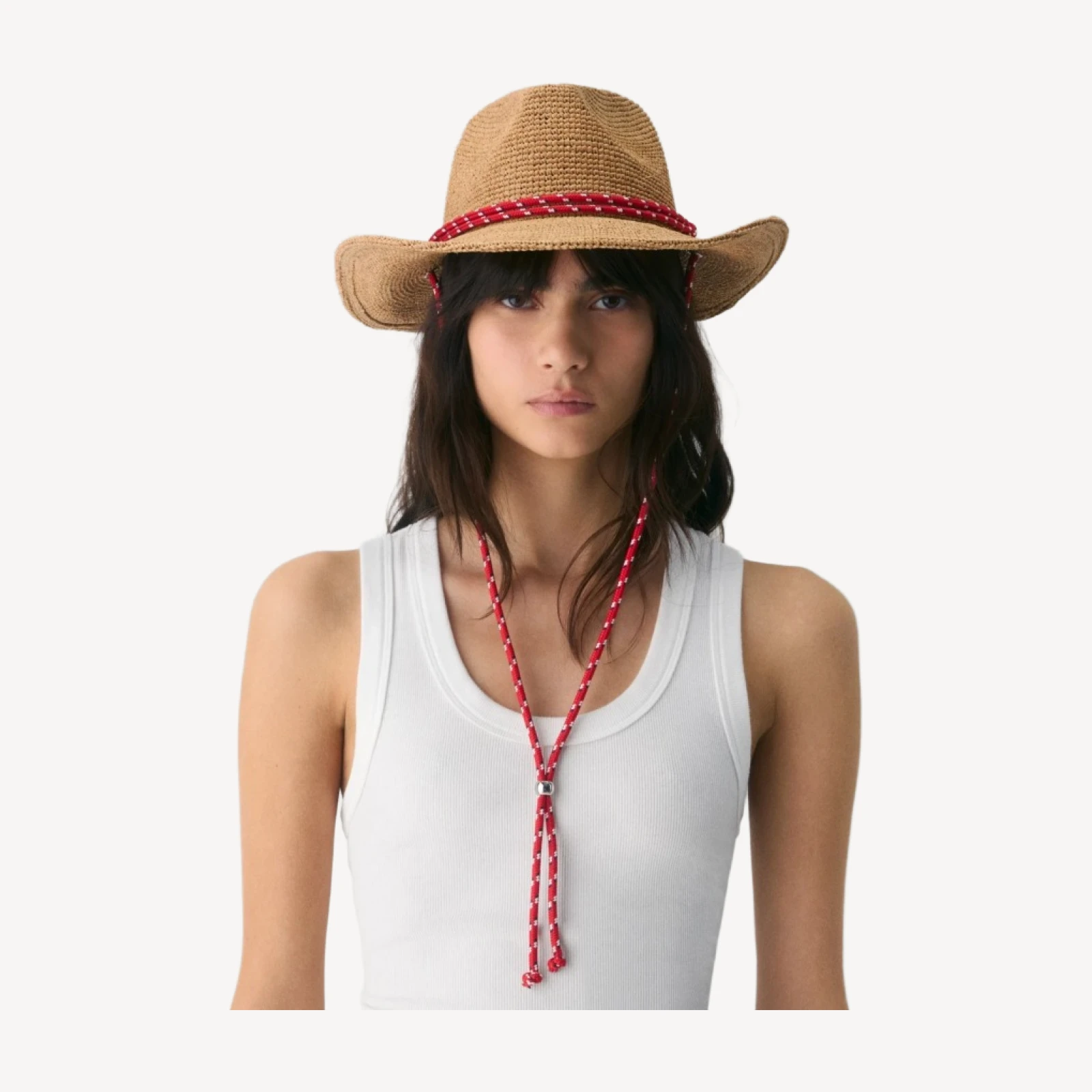 Lasso Raffia Strap Cowboy Hat