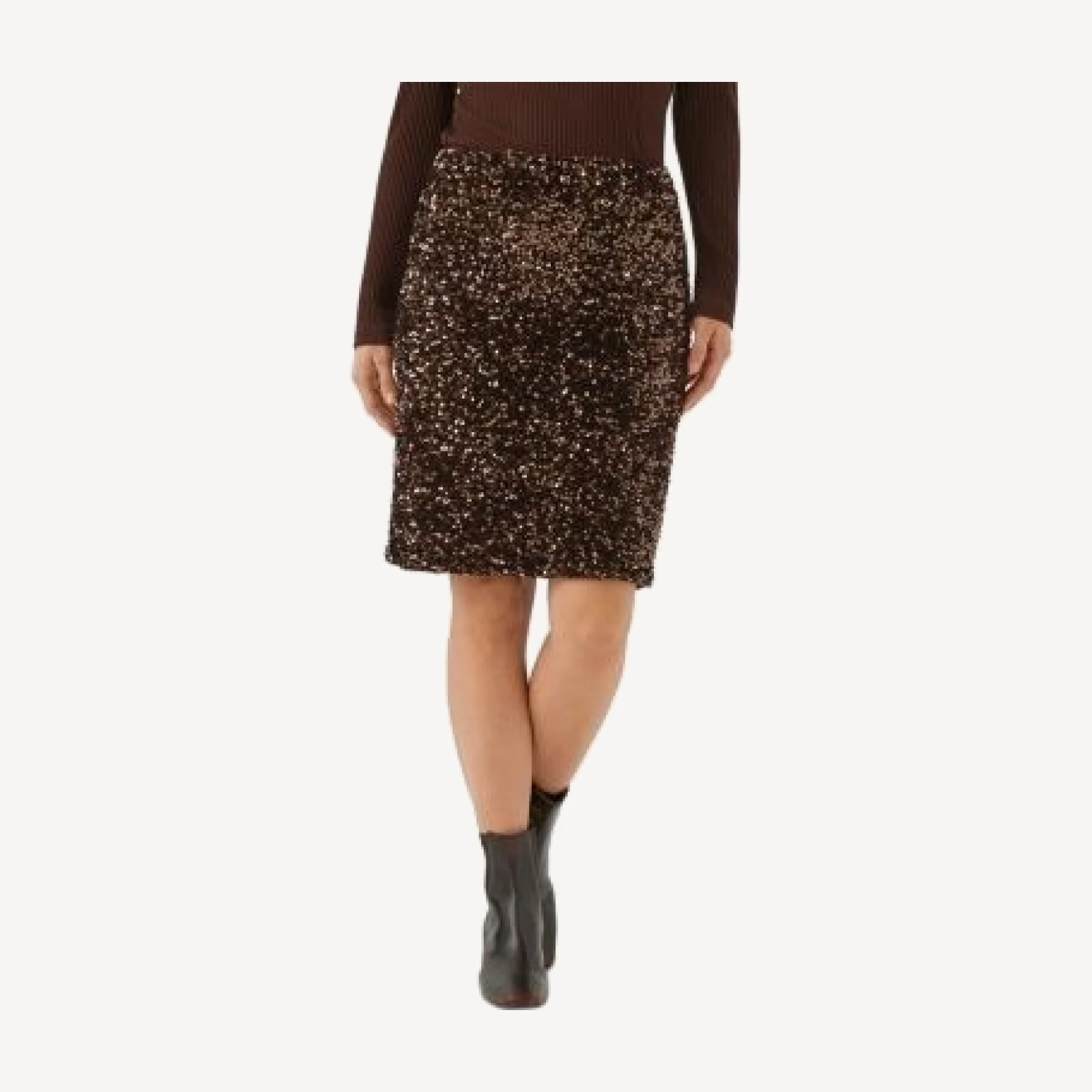 Karen Kane Sequined Velvet Pencil Skirt