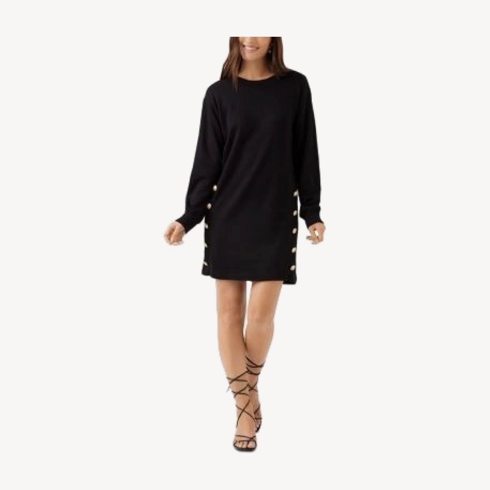 Karen Kane Button Detail Knit Shift Dress