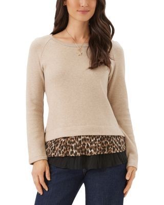 Karen Kane Layered Look Tiered Hem Sweater