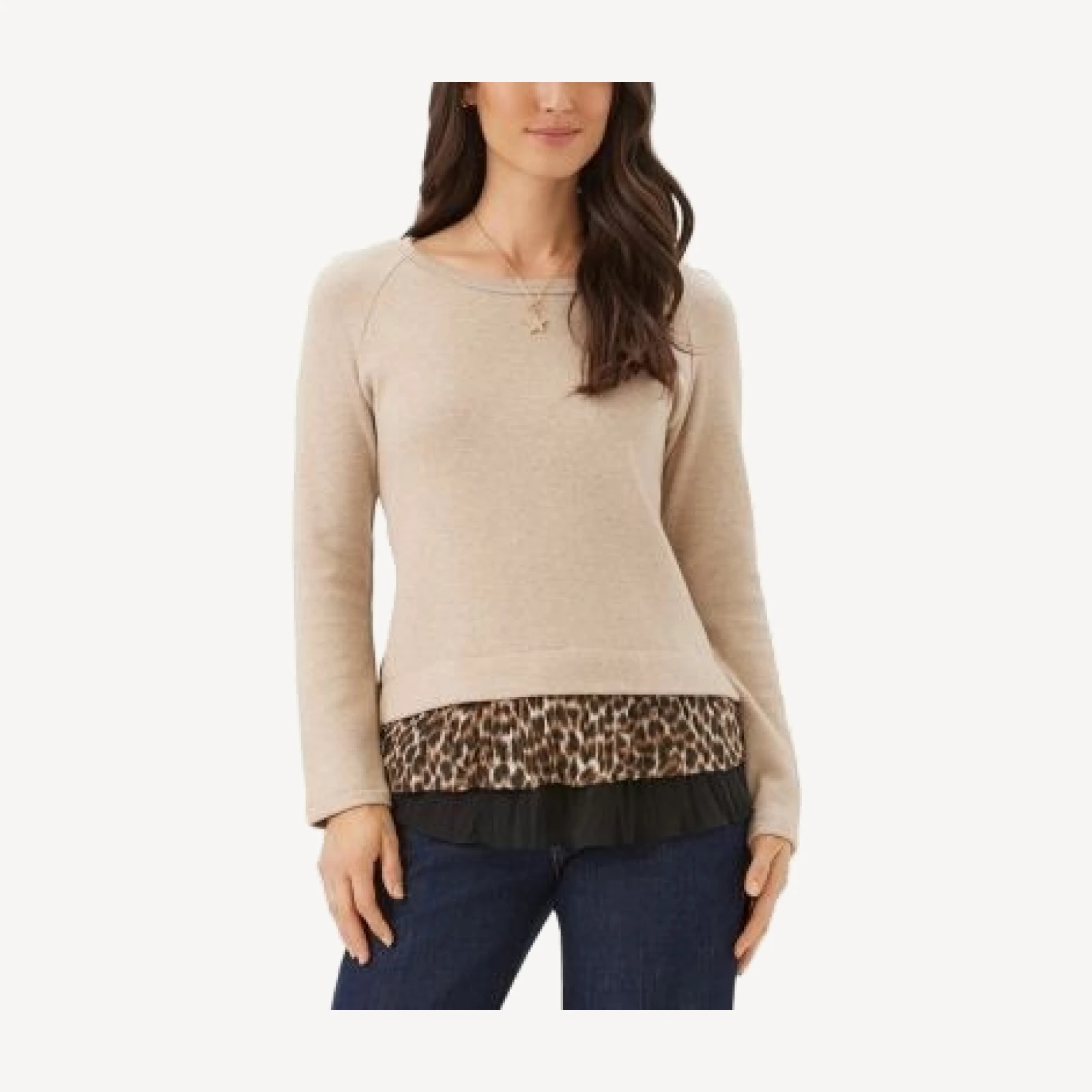 Karen Kane Layered Look Tiered Hem Sweater