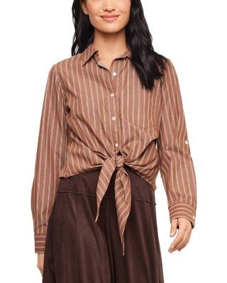 Karen Kane Roll Tab Tie Front Shirt