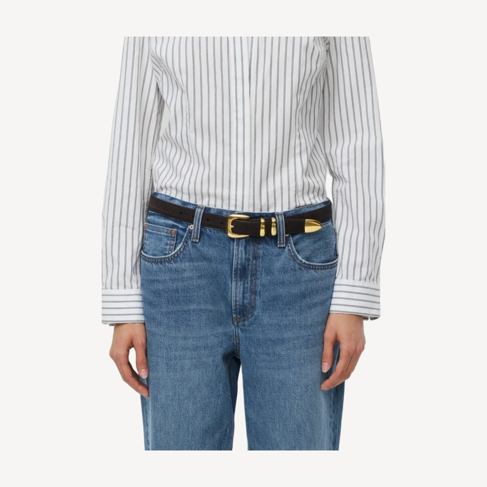 Legendary Solid Brass Belt - Suede Leather
