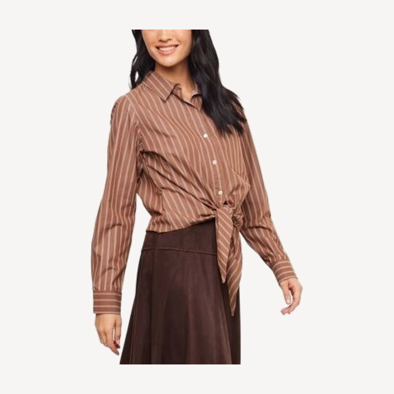 Karen Kane Roll Tab Tie Front Shirt