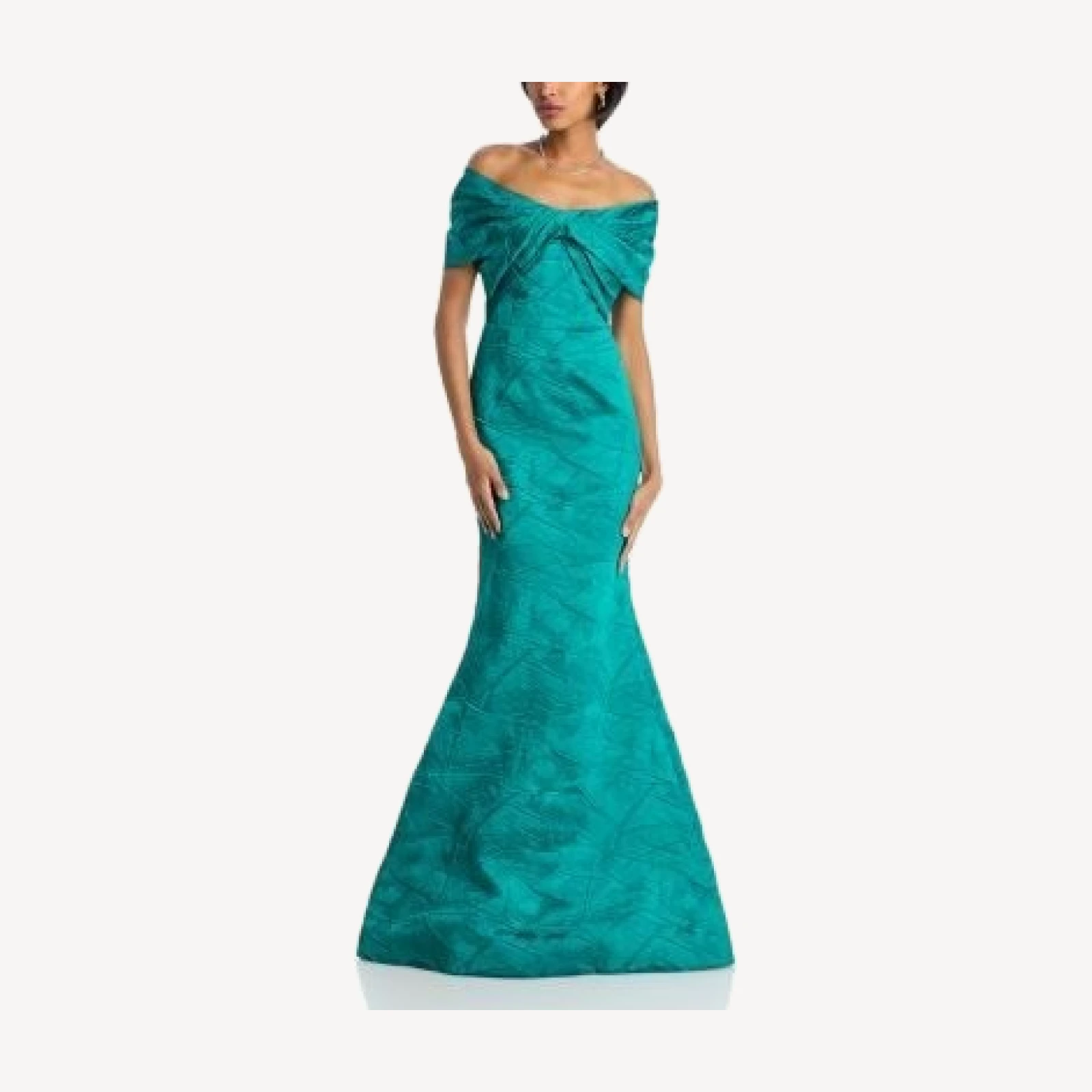 Teri Jon by Rickie Freeman Textured Mermaid Gown