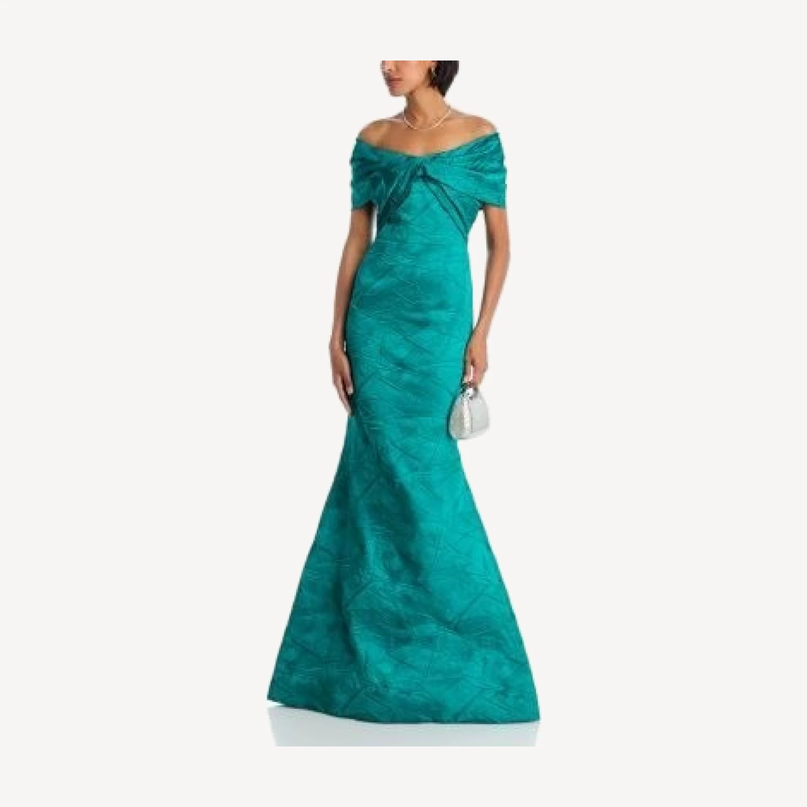 Teri Jon by Rickie Freeman Textured Mermaid Gown