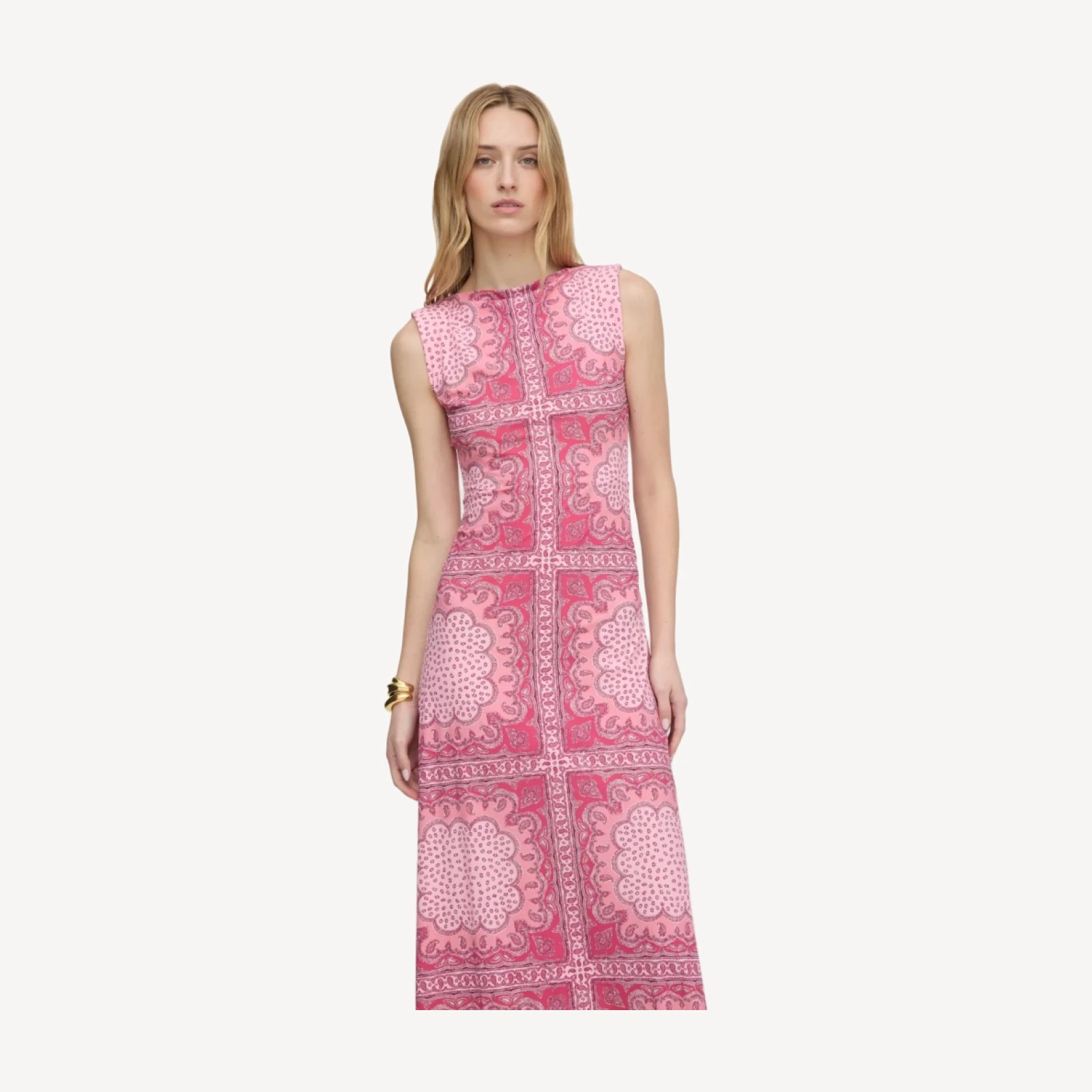 The Sloane Dress - Berry Paisley Scarf