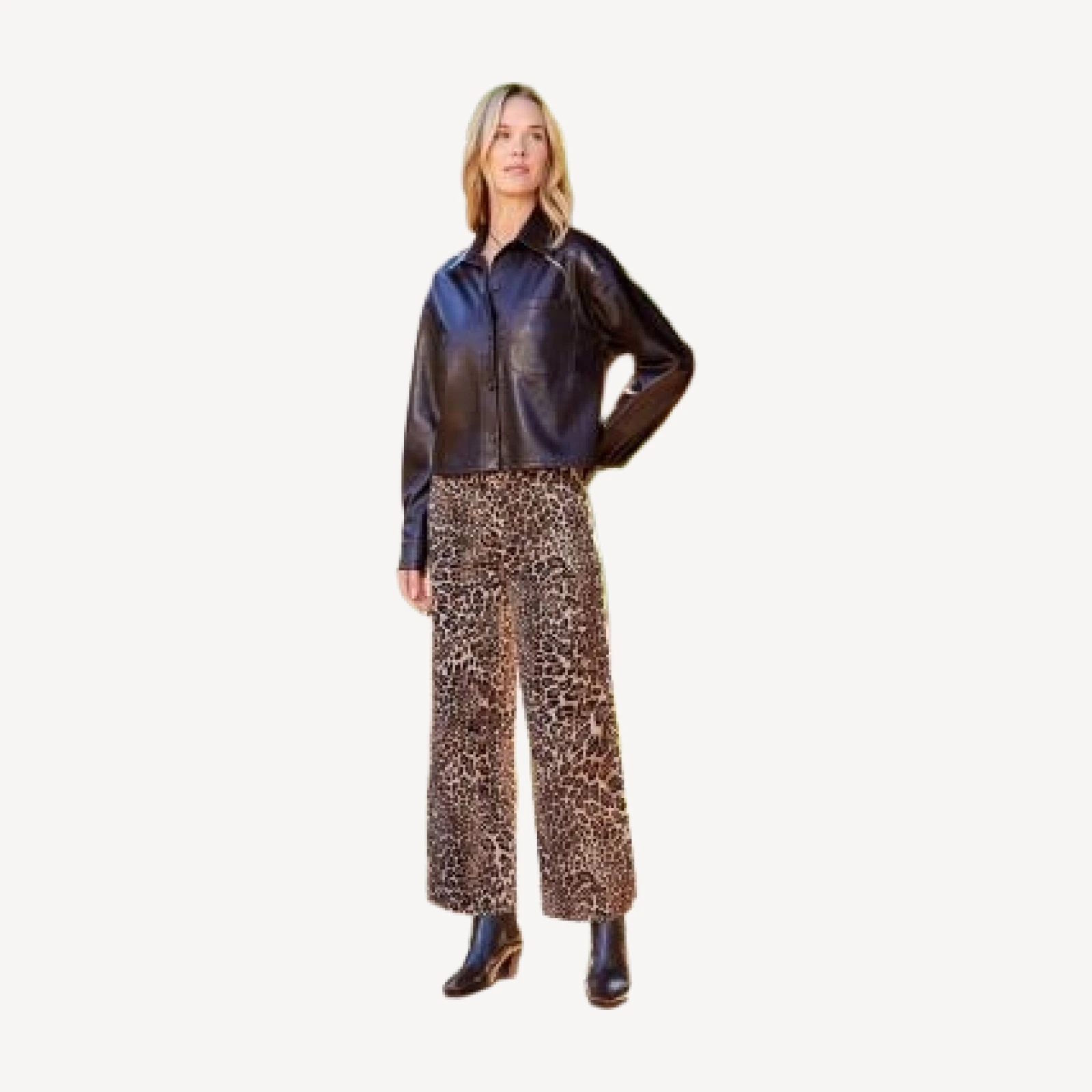 Karen Kane Layered Hem Faux Wrap Top