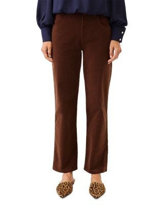 Karen Kane Stretch Cotton Corduroy Straight Pants