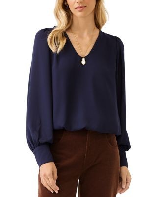 Karen Kane V Neck Puff Sleeve Top