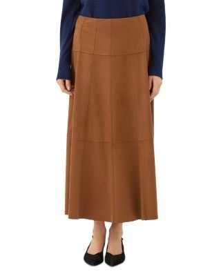 Karen Kane Tiered Faux Suede Midi Skirt