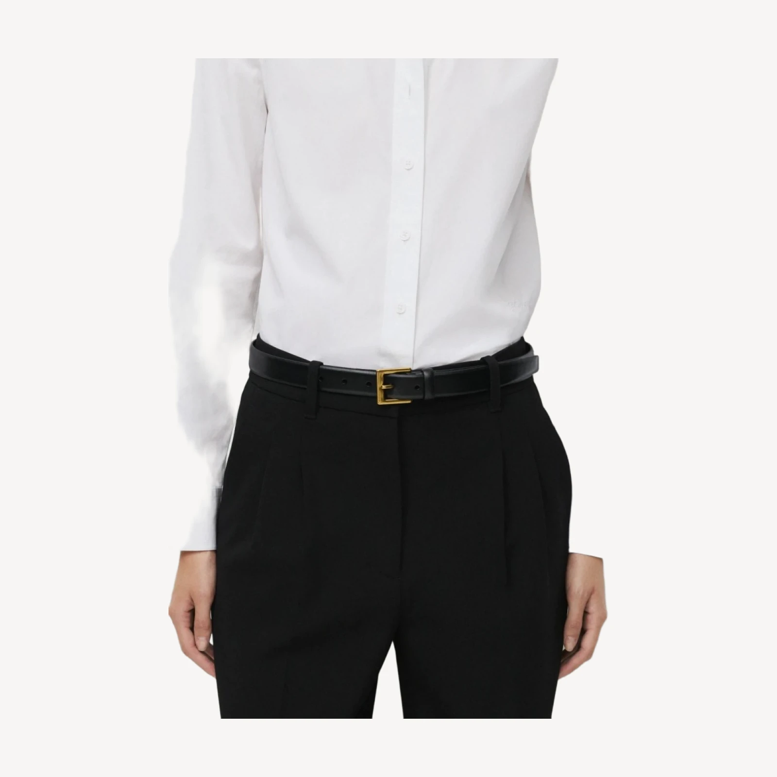 Mythos Solid Brass Belt - Smooth Leather