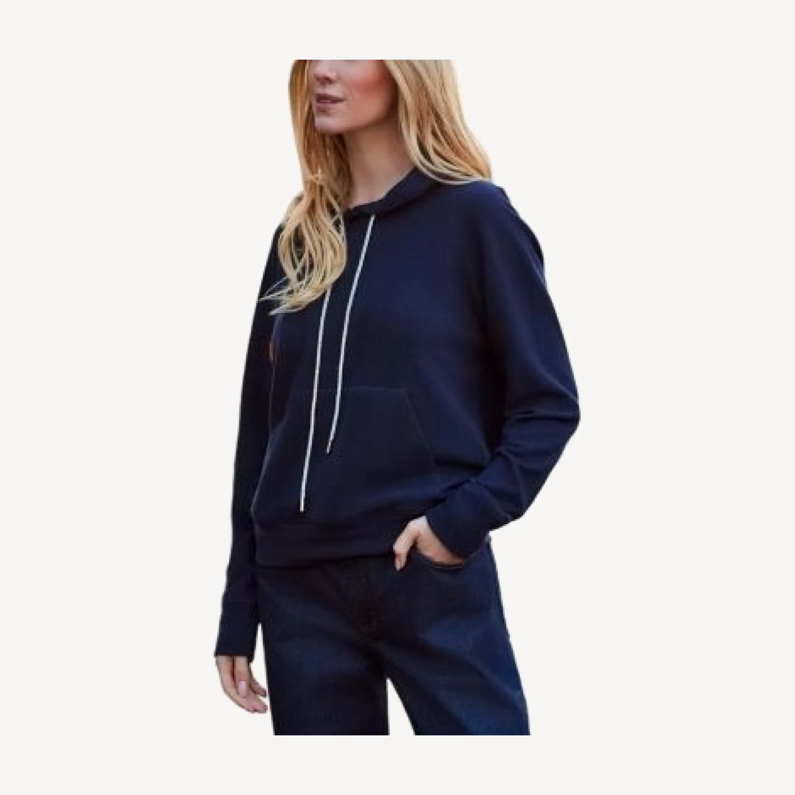 Karen Kane Rhinestone Drawstring Hoodie Sweatshirt