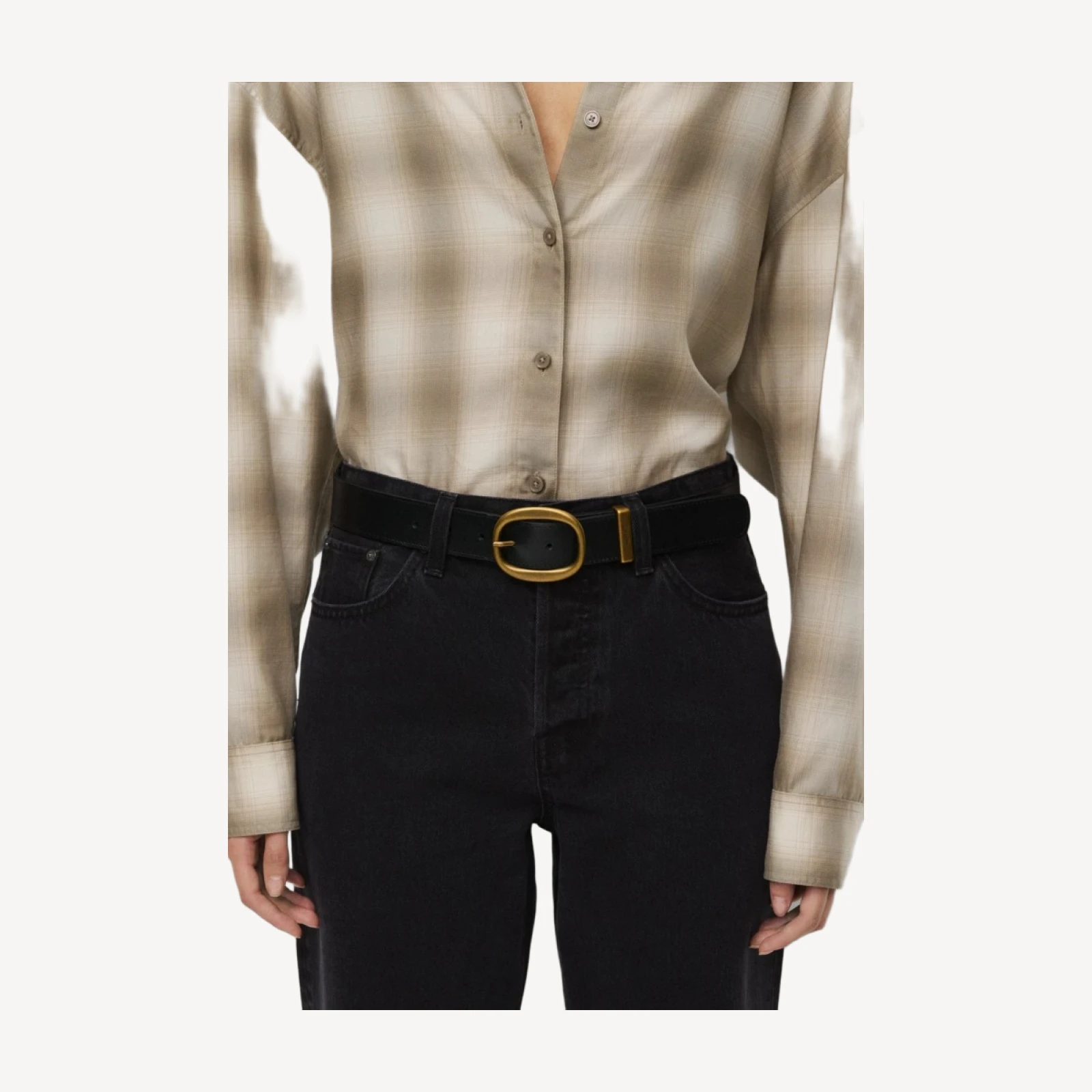 Lifetime Solid Brass Wide Belt - Smooth Leather