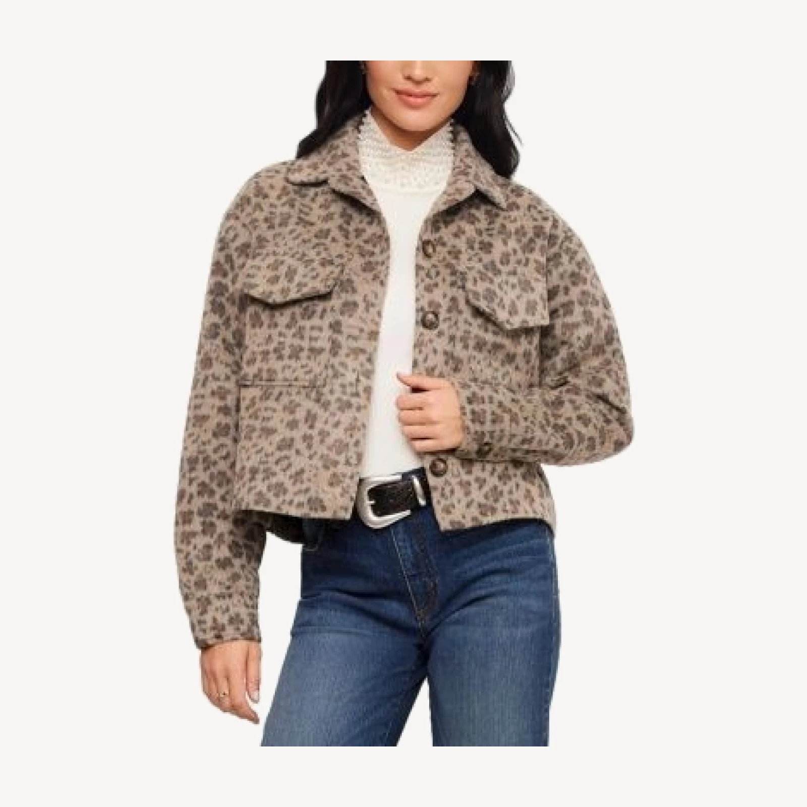 Karen Kane Brushed Faux Fur Shirt Jacket