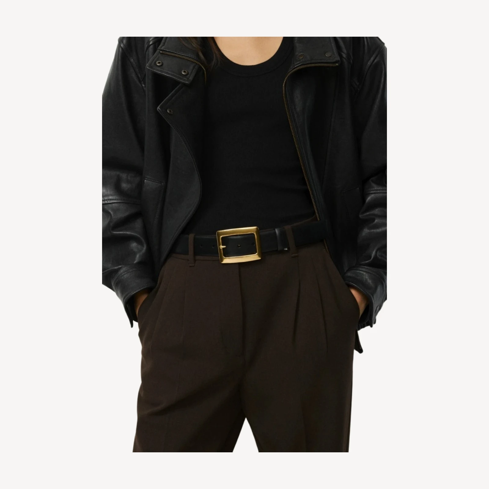Edifice Solid Brass Belt - Smooth Leather