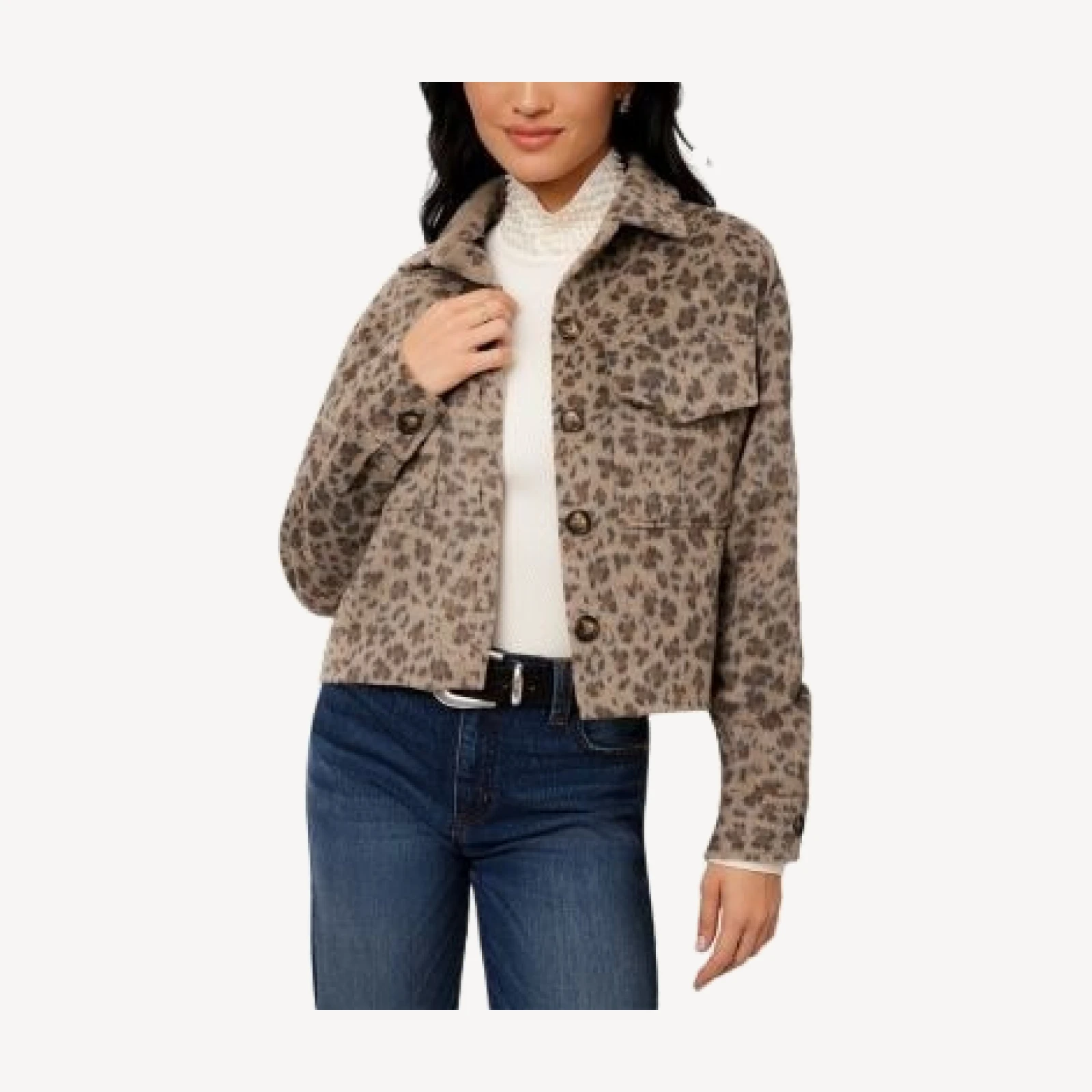 Karen Kane Brushed Faux Fur Shirt Jacket