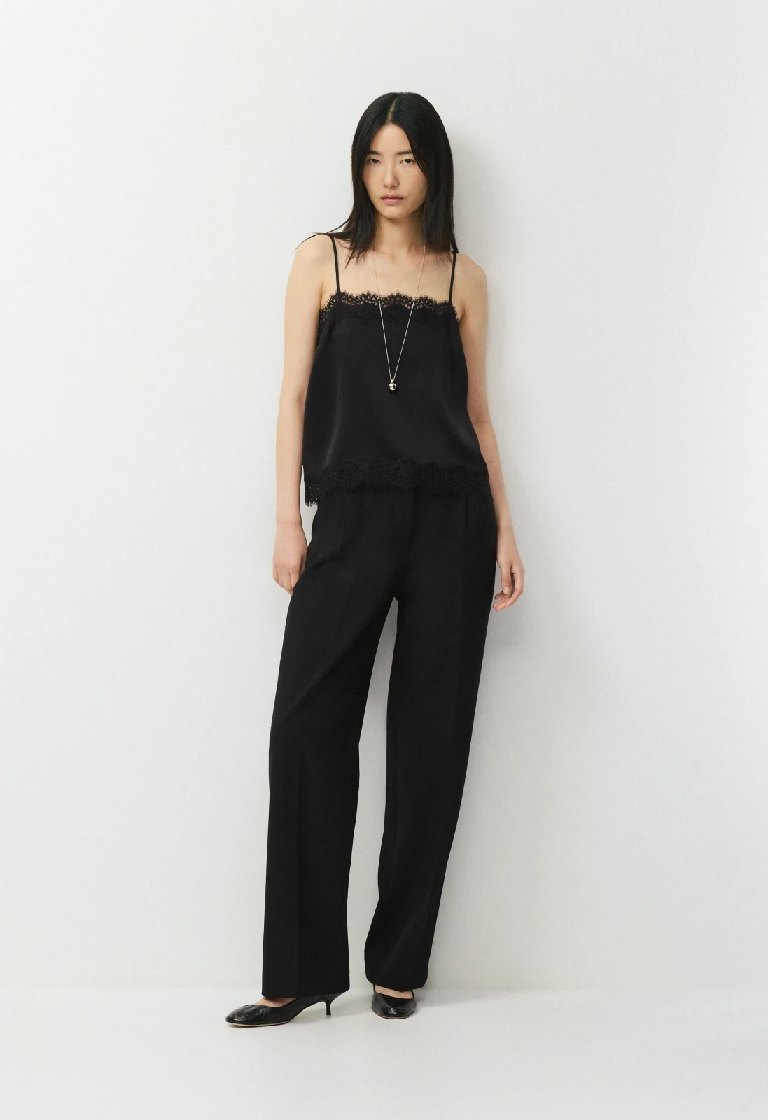 Serif Satin Waist Camisole