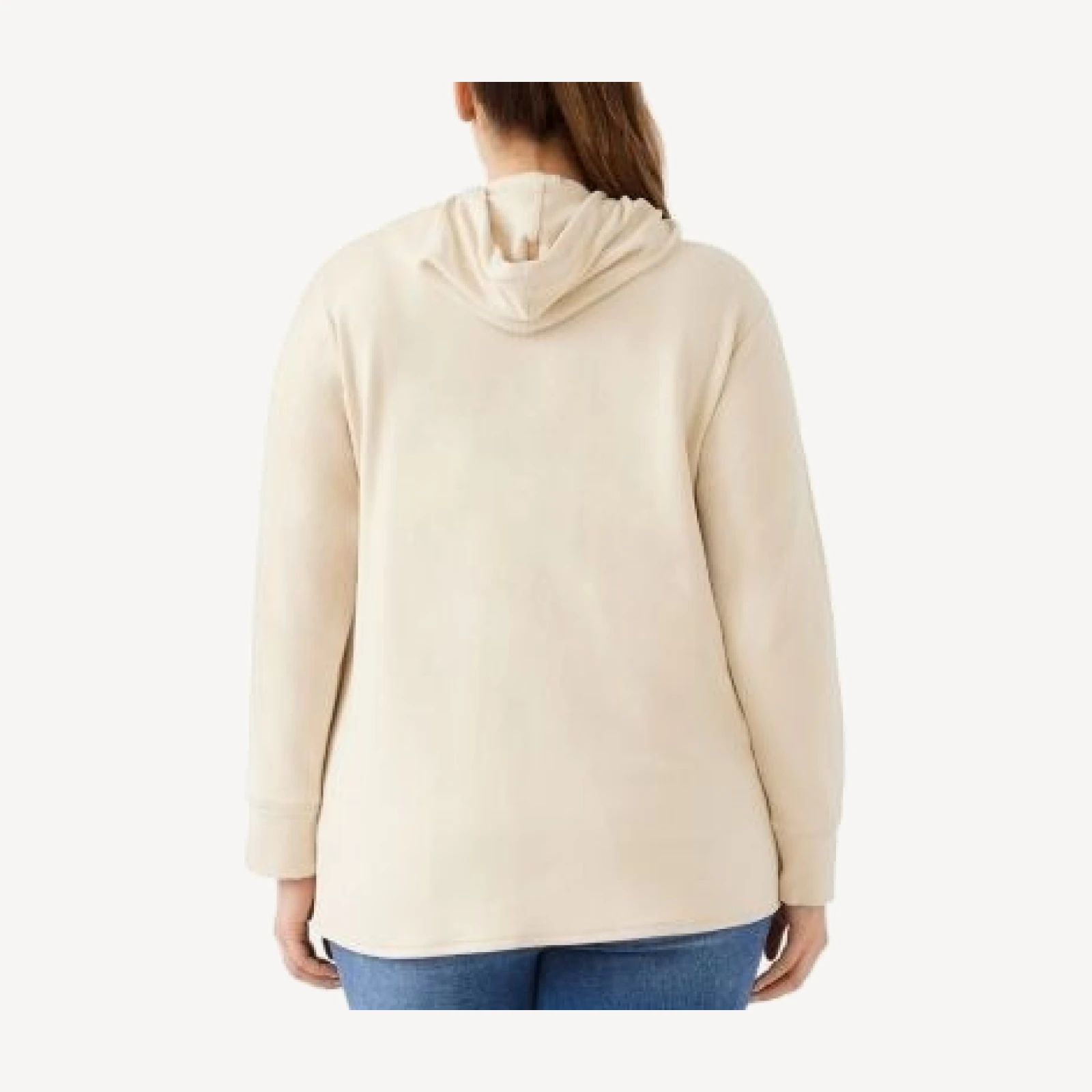 Karen Kane Plus Size Rhinestone Drawstring Crossover Sweatshirt