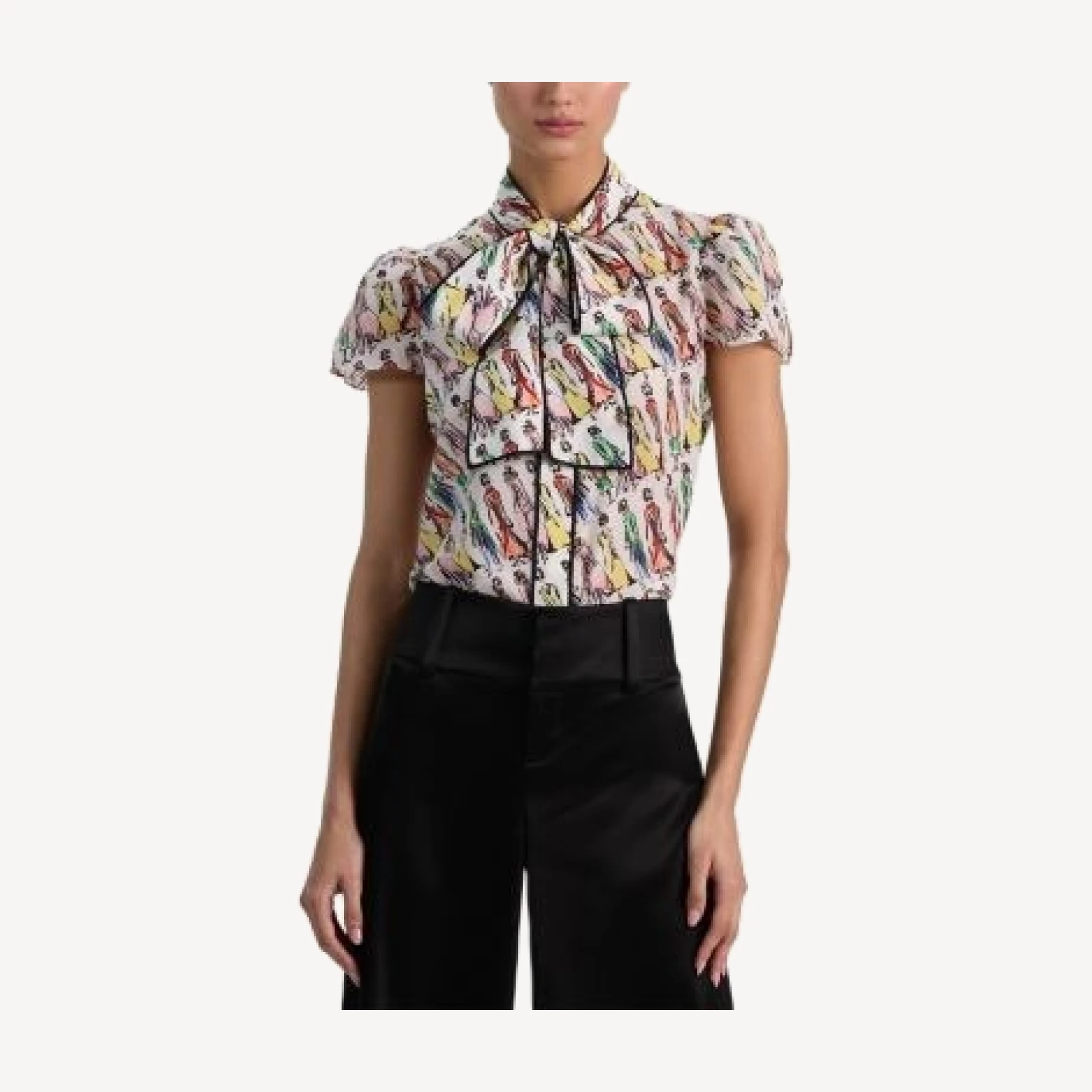 Alice and Olivia Jeannie Staceface Top